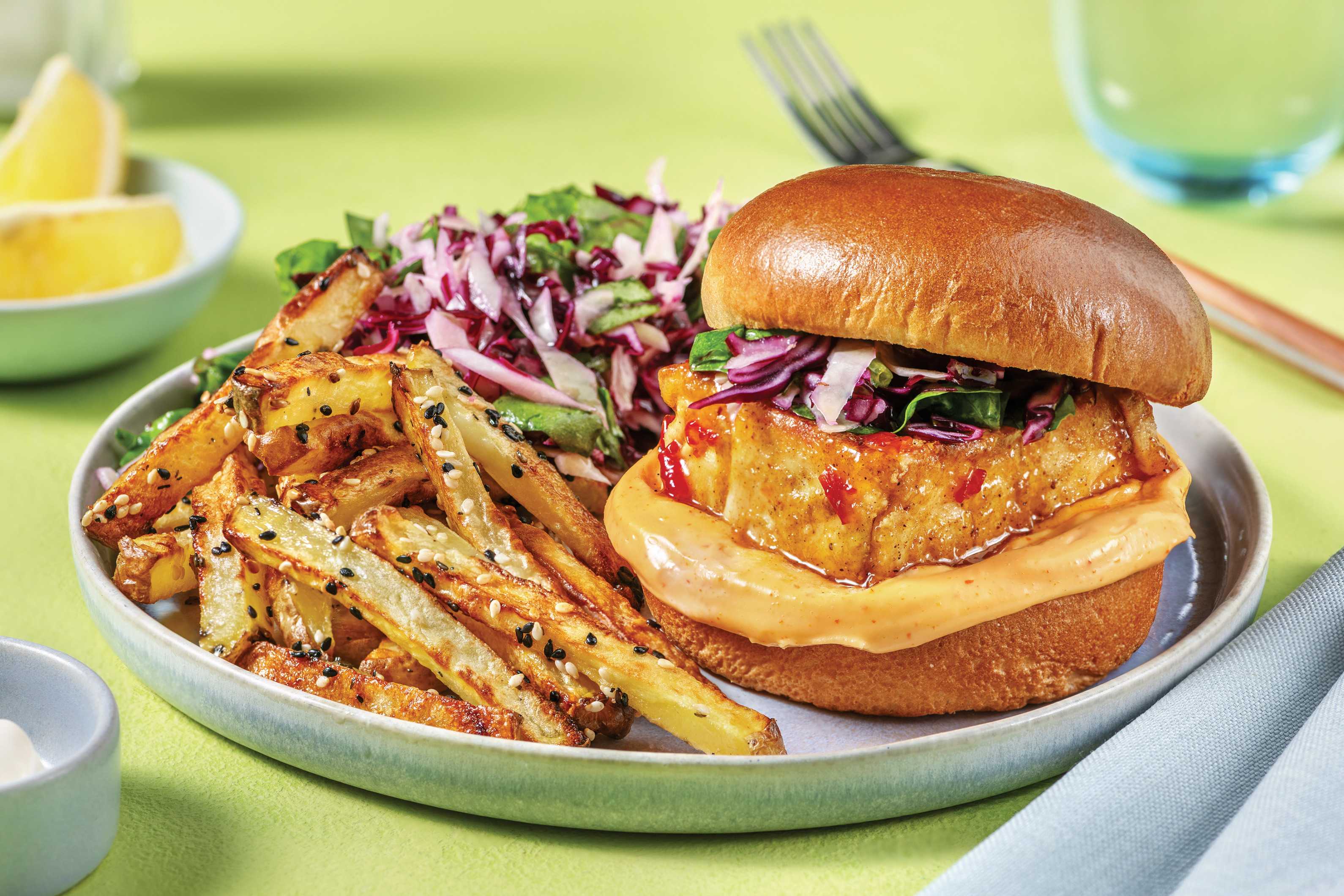 Chilli JamGlazed Tofu Burger Recipe HelloFresh
