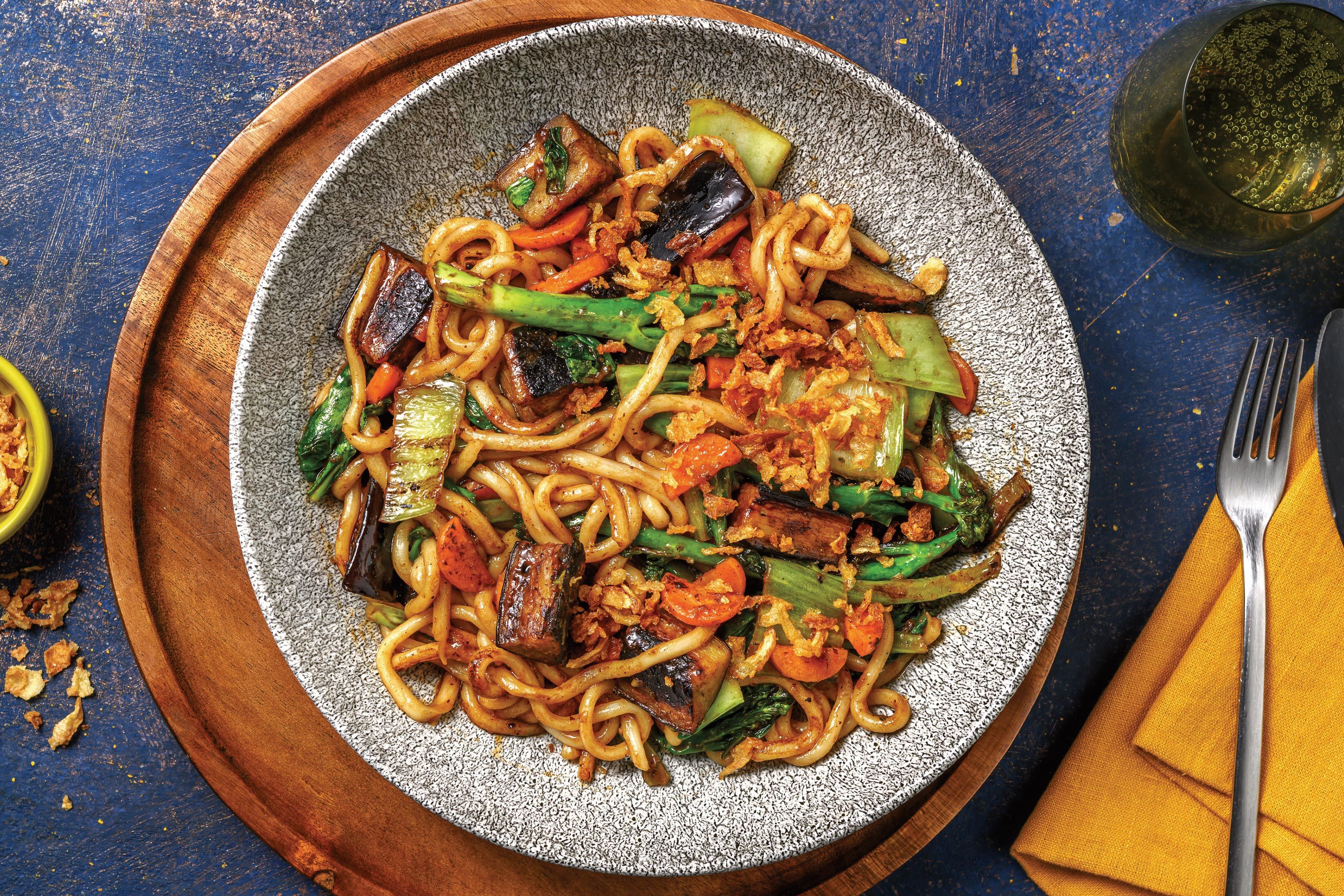 Sweet Soy Roasted Eggplant & Udon Noodles Recipe HelloFresh