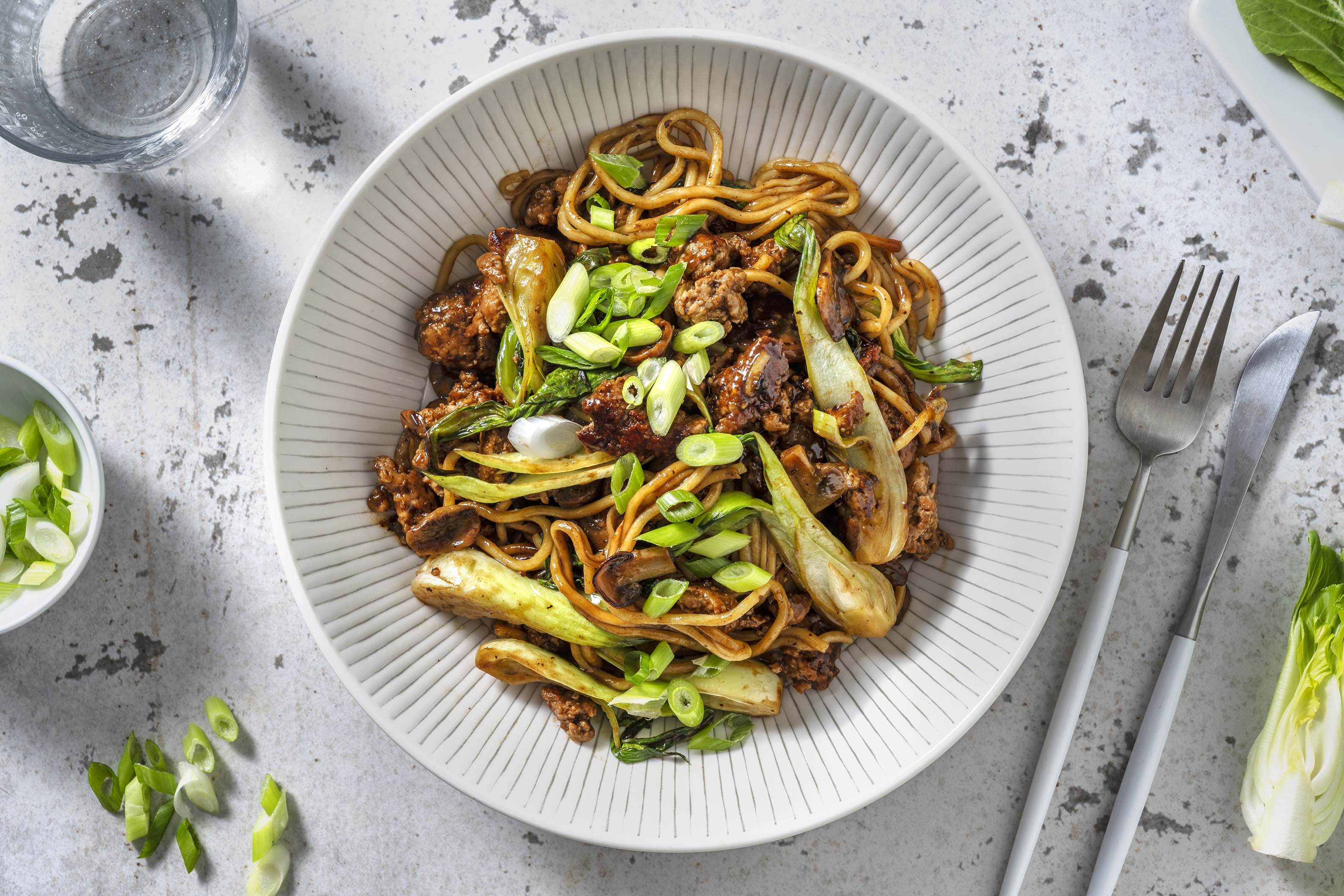 Pork noodle stir-fry recipe