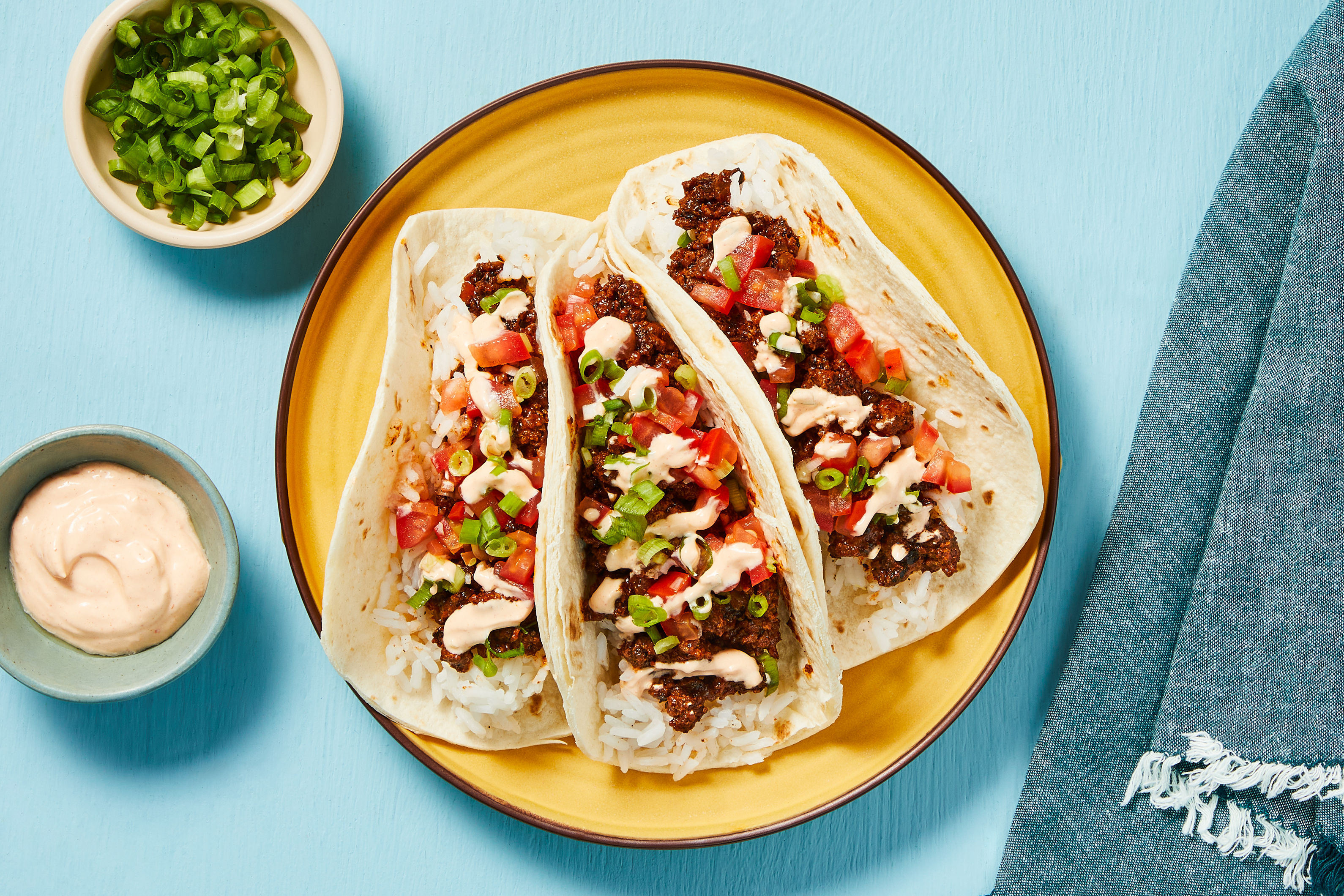 Burrito Style Tex Mex Turkey Tacos