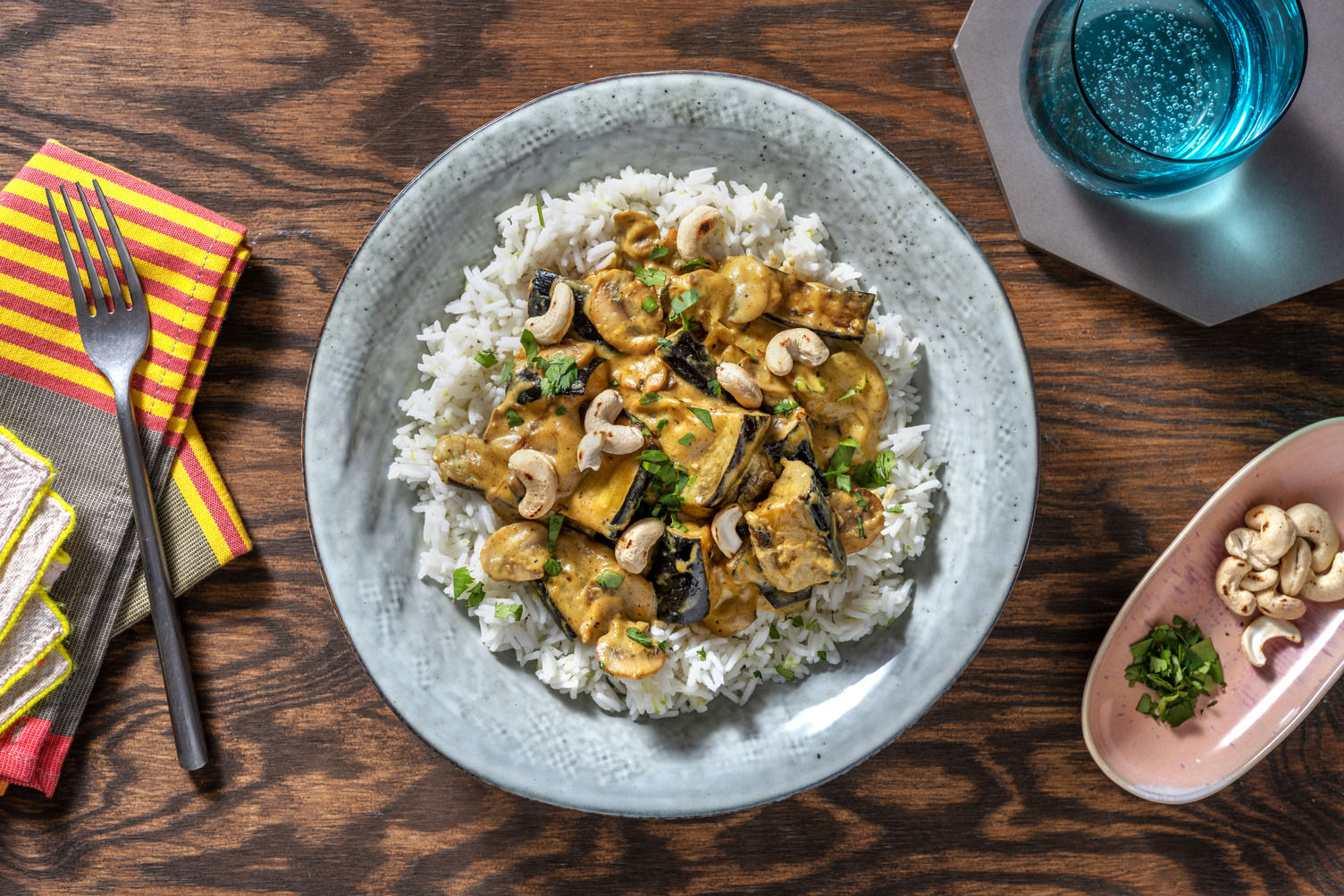 Massaman Curry with Aubergine & Rice Recipe HelloFresh
