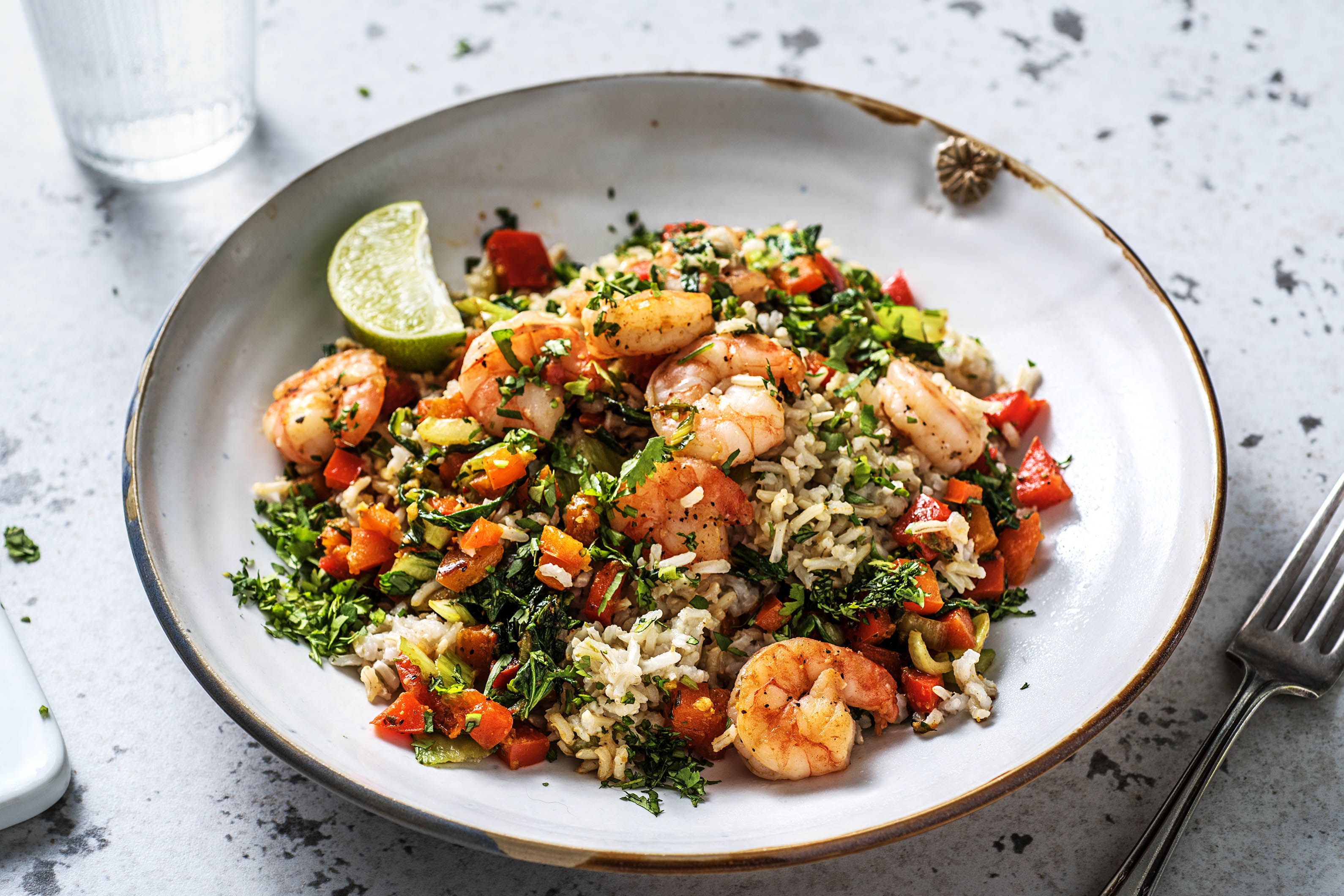 Prawn Rice with Lime Recipe | HelloFresh