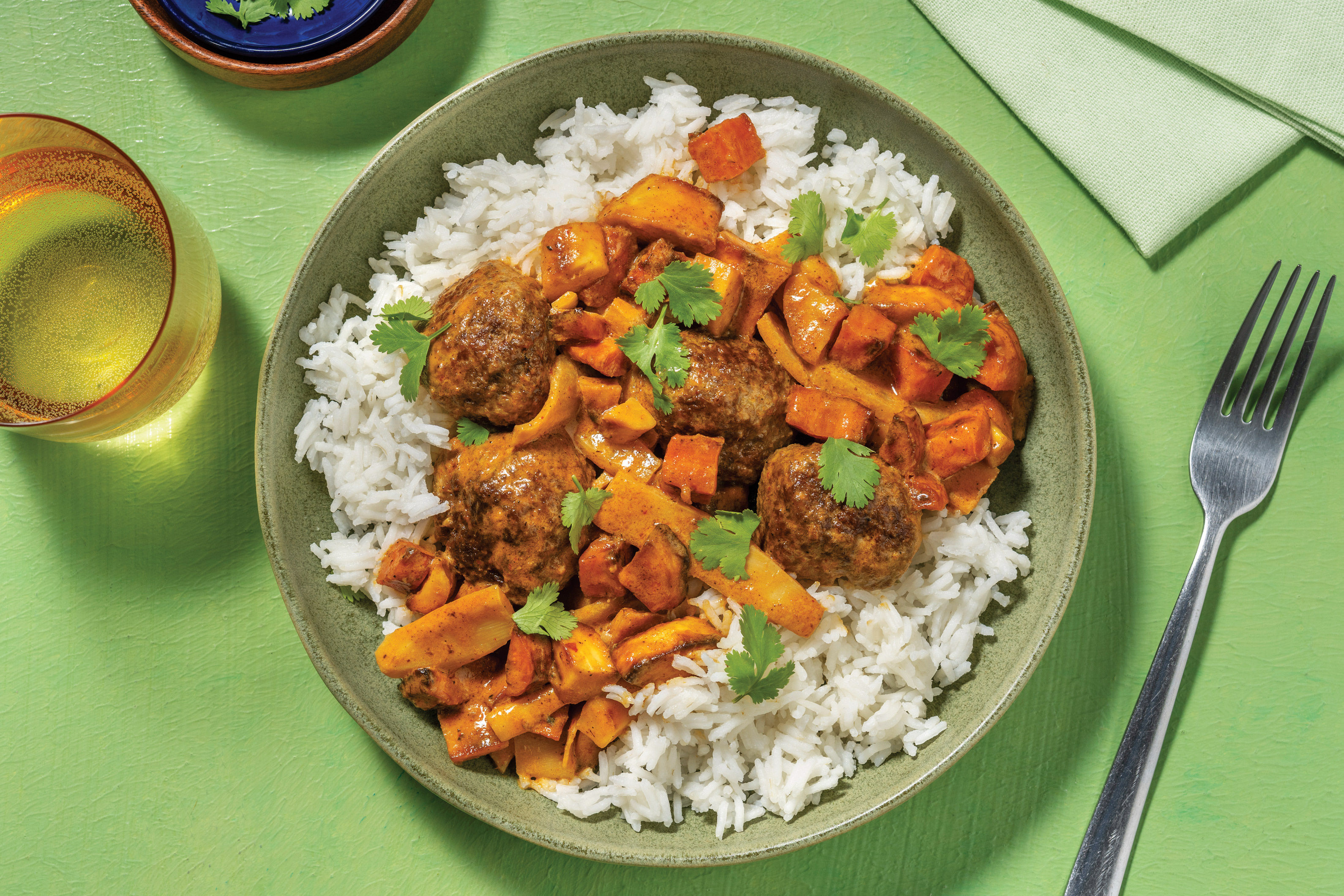 Thai Red Coconut & Beef Meatball Curry Recipe HelloFresh
