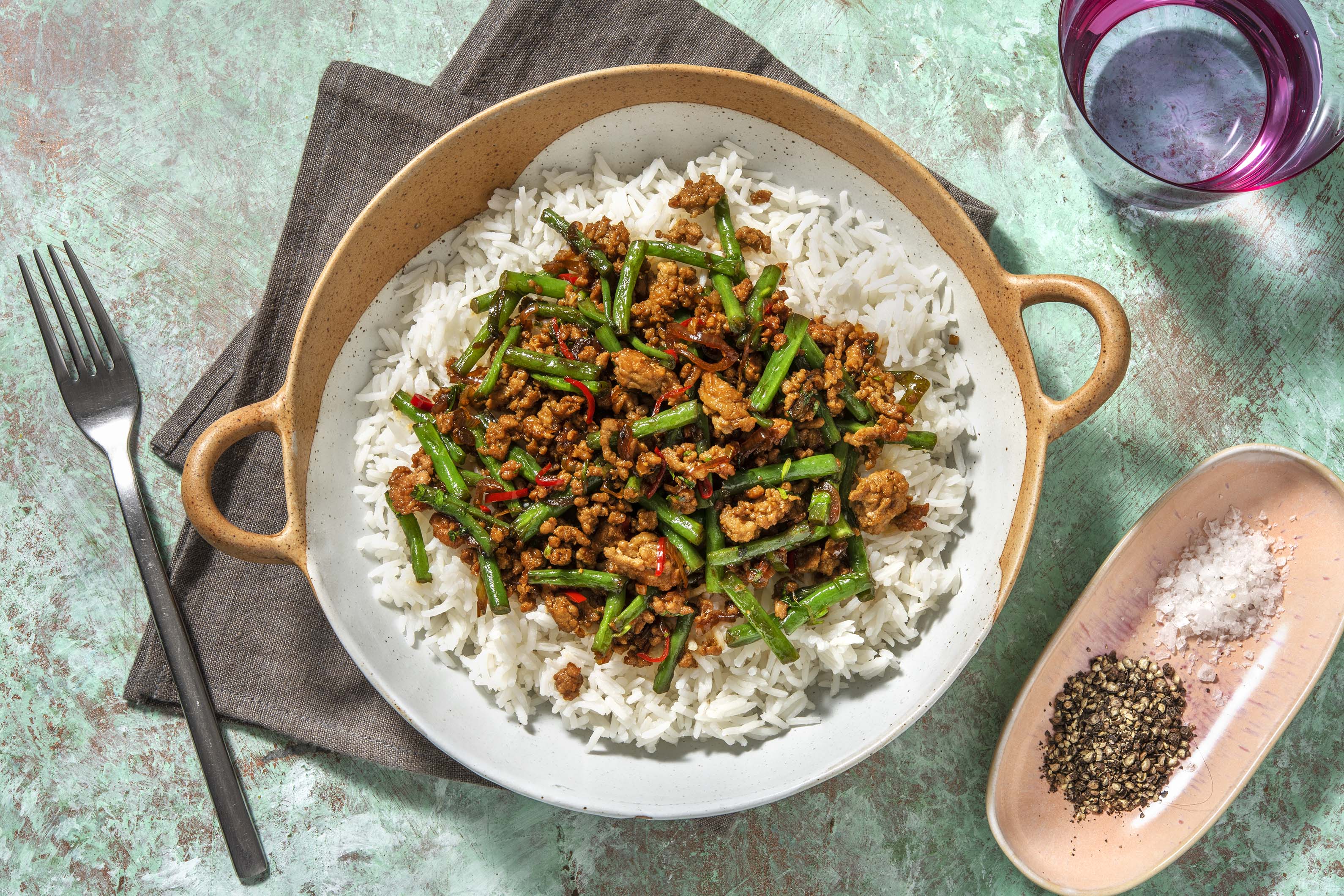 Thai Style Pork Rice Bowl Recipe | HelloFresh