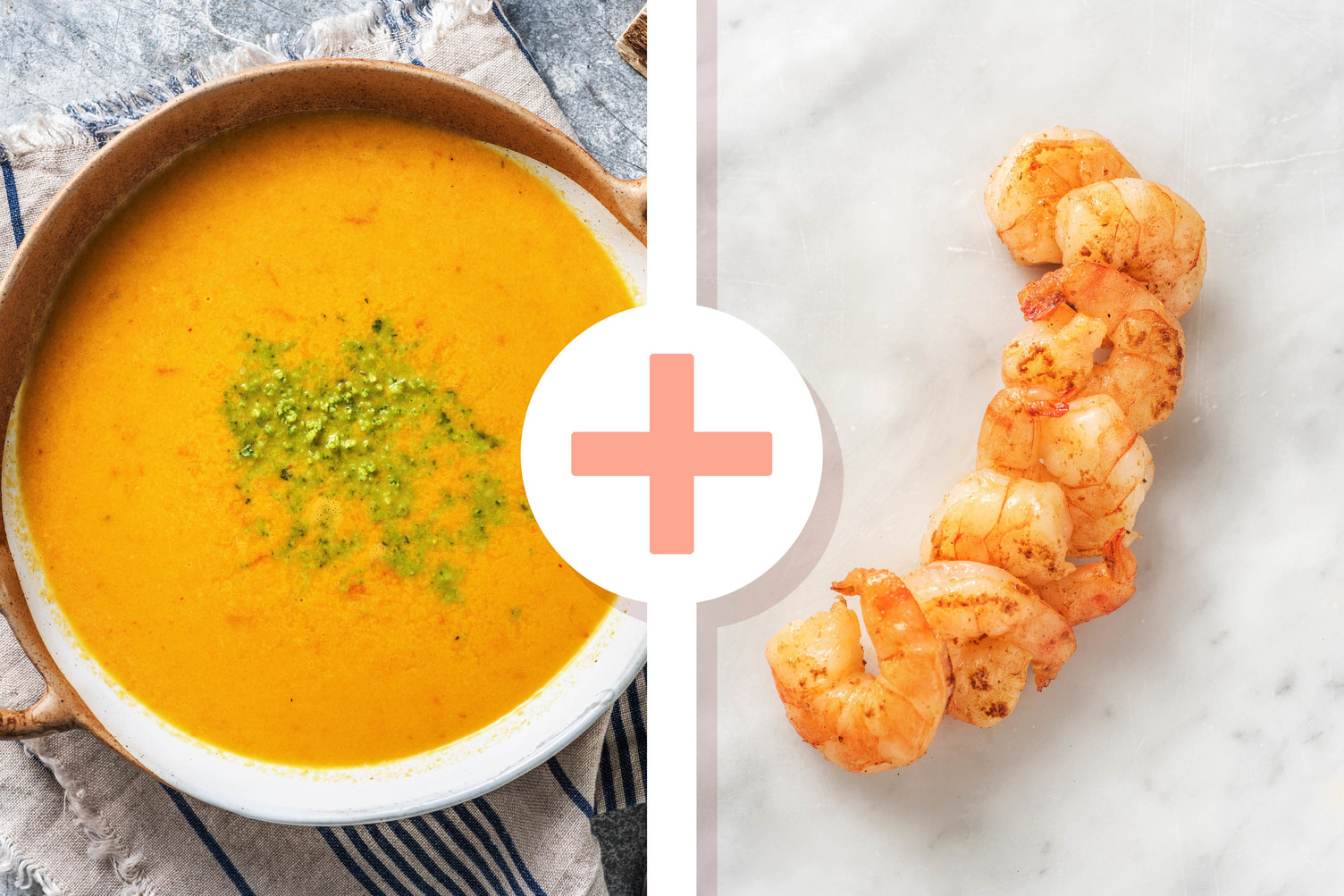 Tomaten-Paprika-Suppe mit extra Garnelen Rezept | HelloFresh