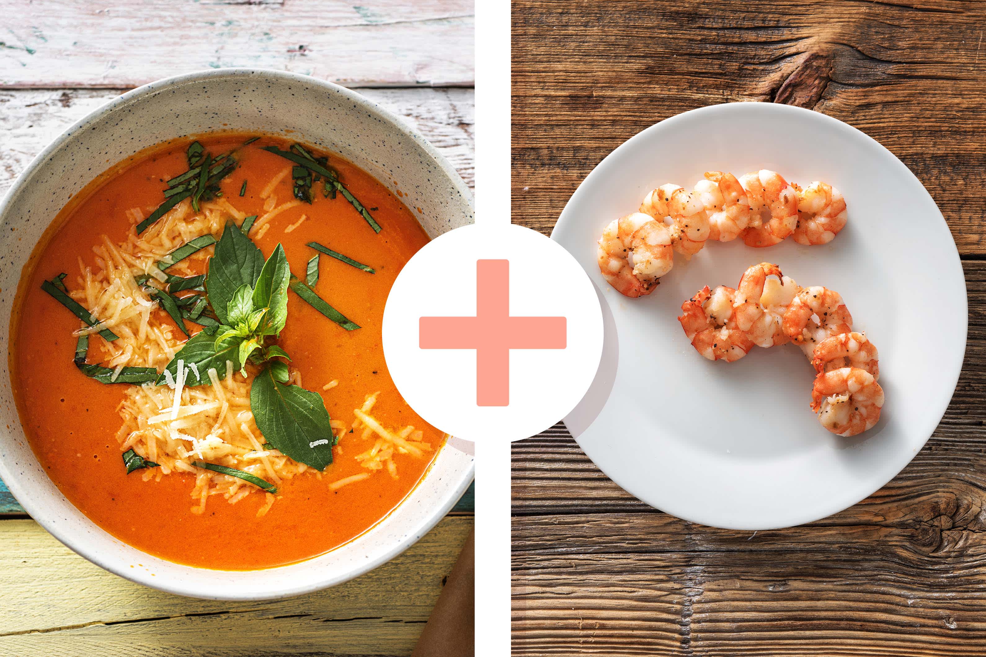 Tomaten-Paprika-Suppe mit Garnelen Rezept | HelloFresh