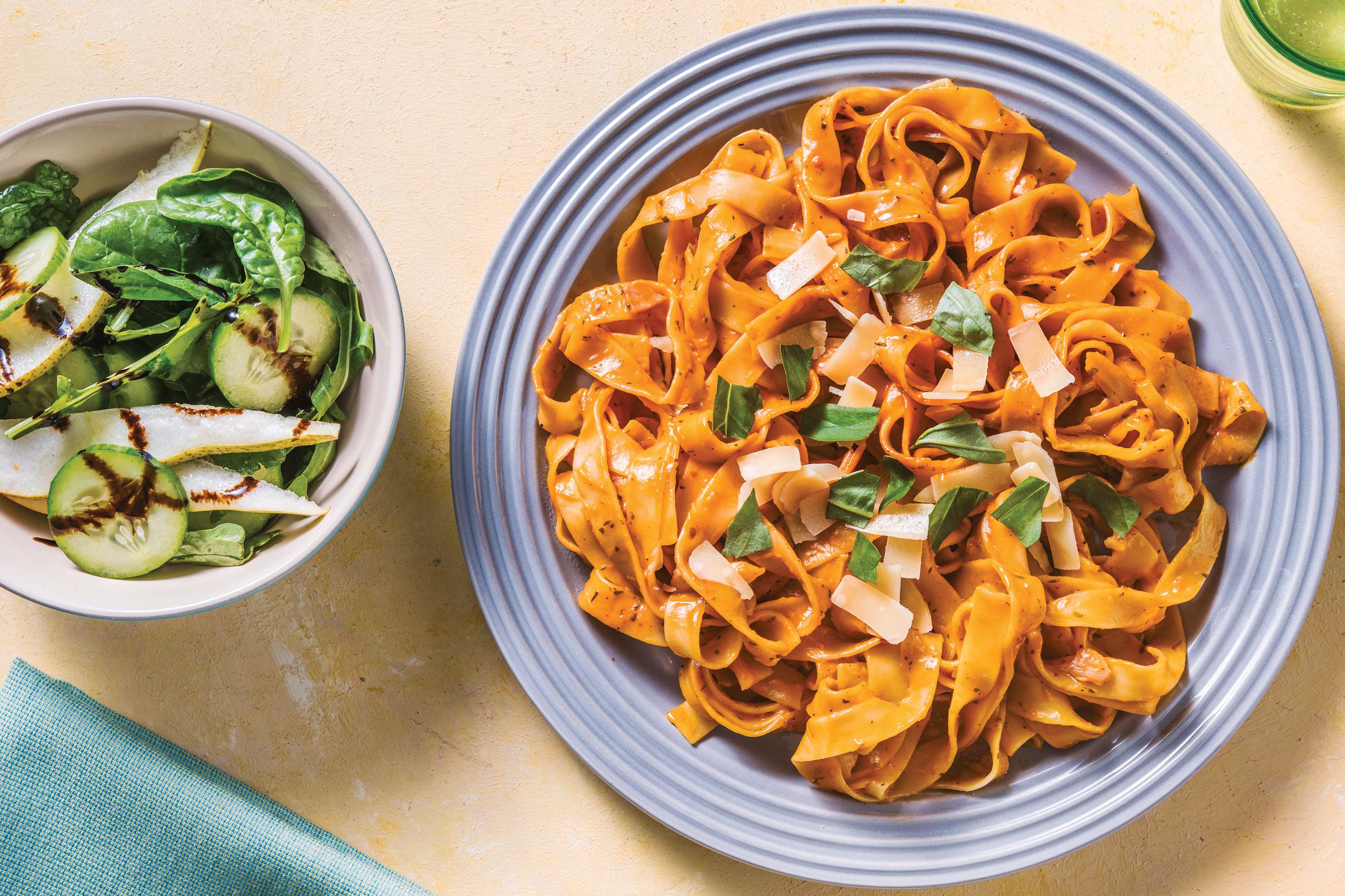 Creamy Bacon & Tomato Sugo with Fresh Fettuccine Recipe HelloFresh