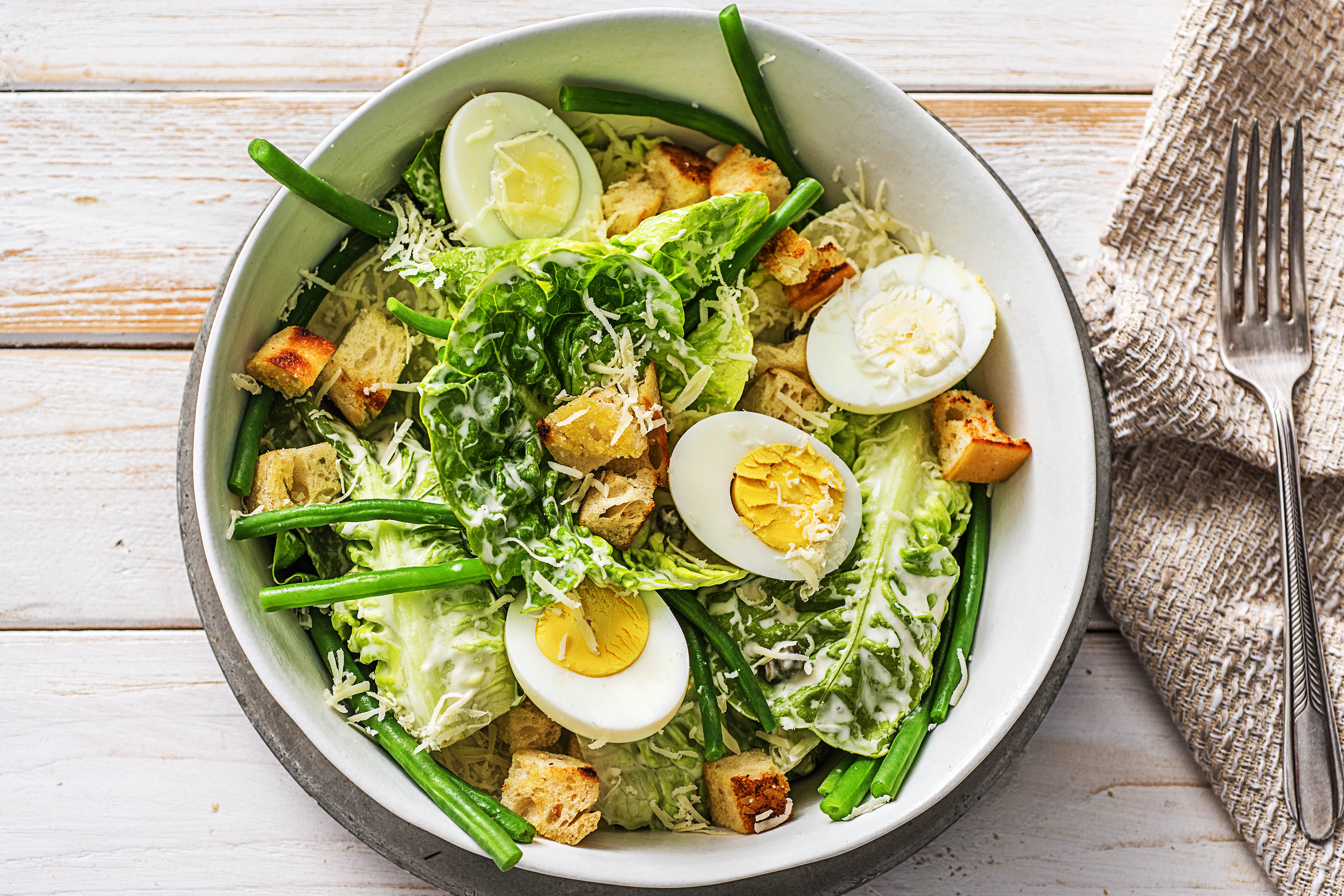 Vegetarische caesar salade Recept | HelloFresh