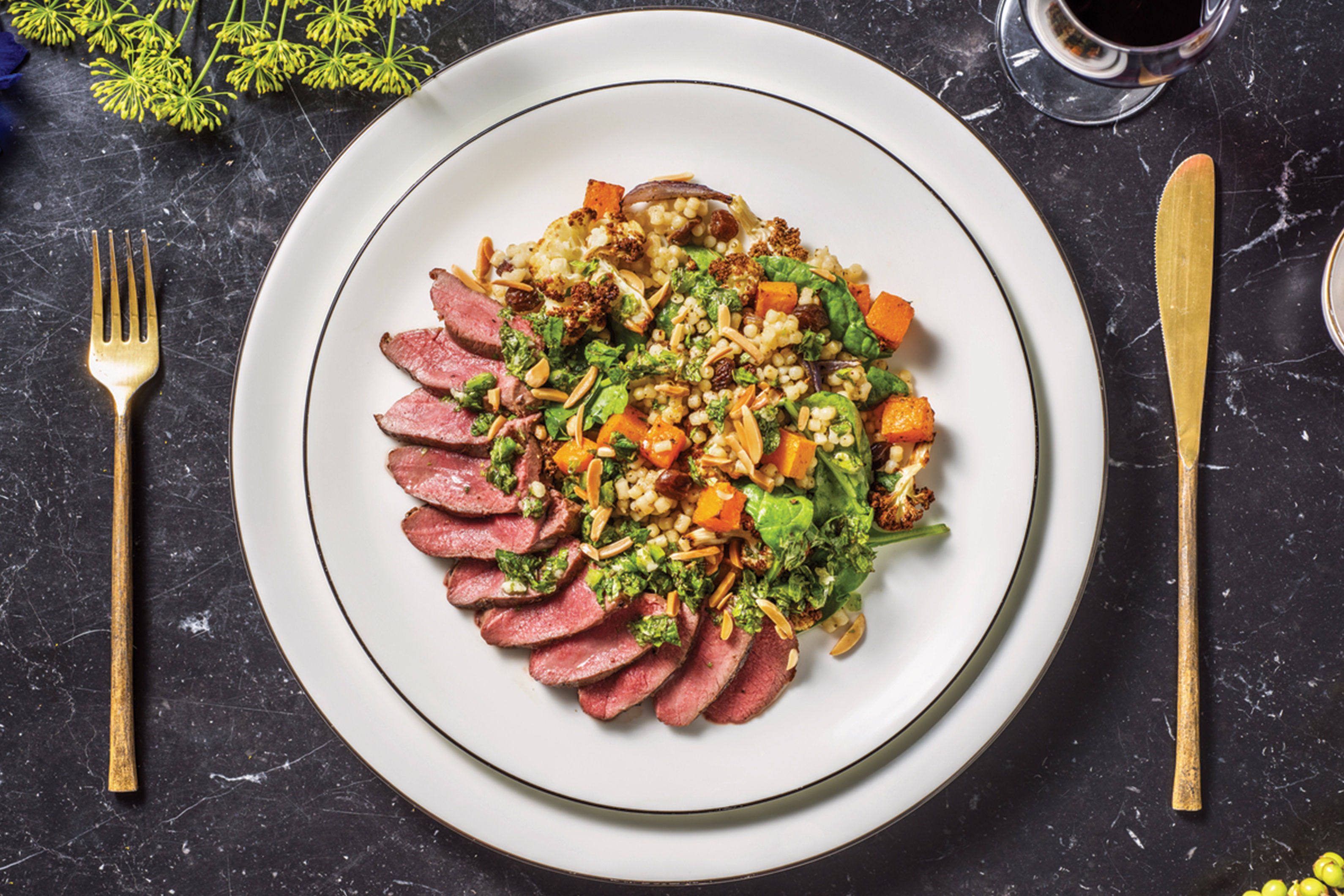 Venison & Spiced Veggie Israeli Couscous Recipe HelloFresh