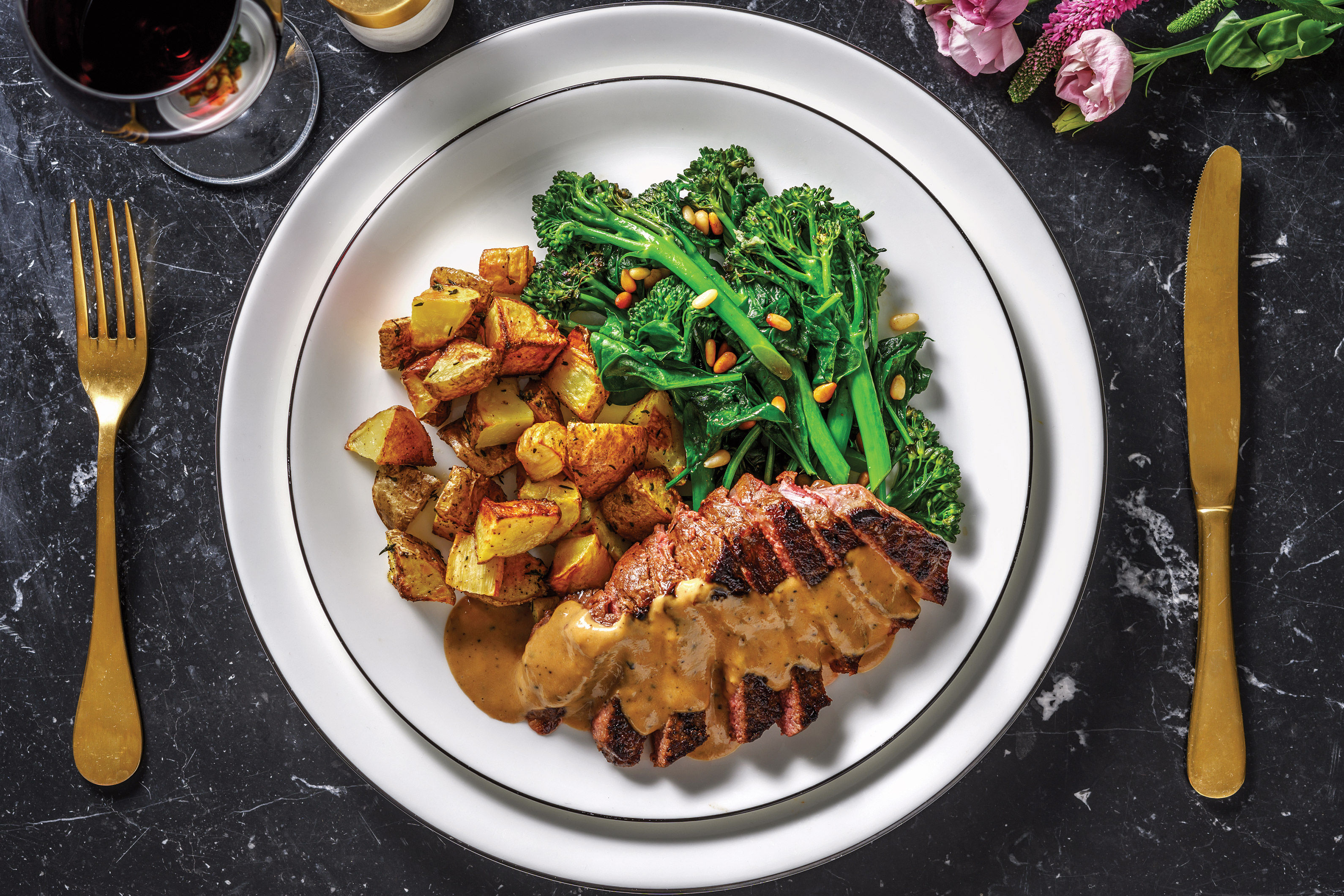 Venison Steak & Creamy Peppercorn Sauce Recipe HelloFresh