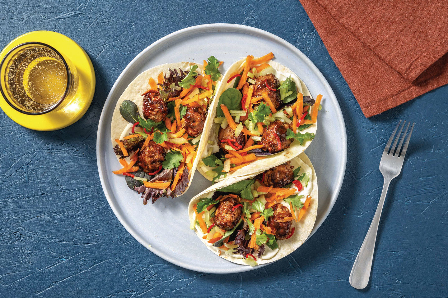 VietnameseStyle Pork Meatball Tacos Recipe HelloFresh