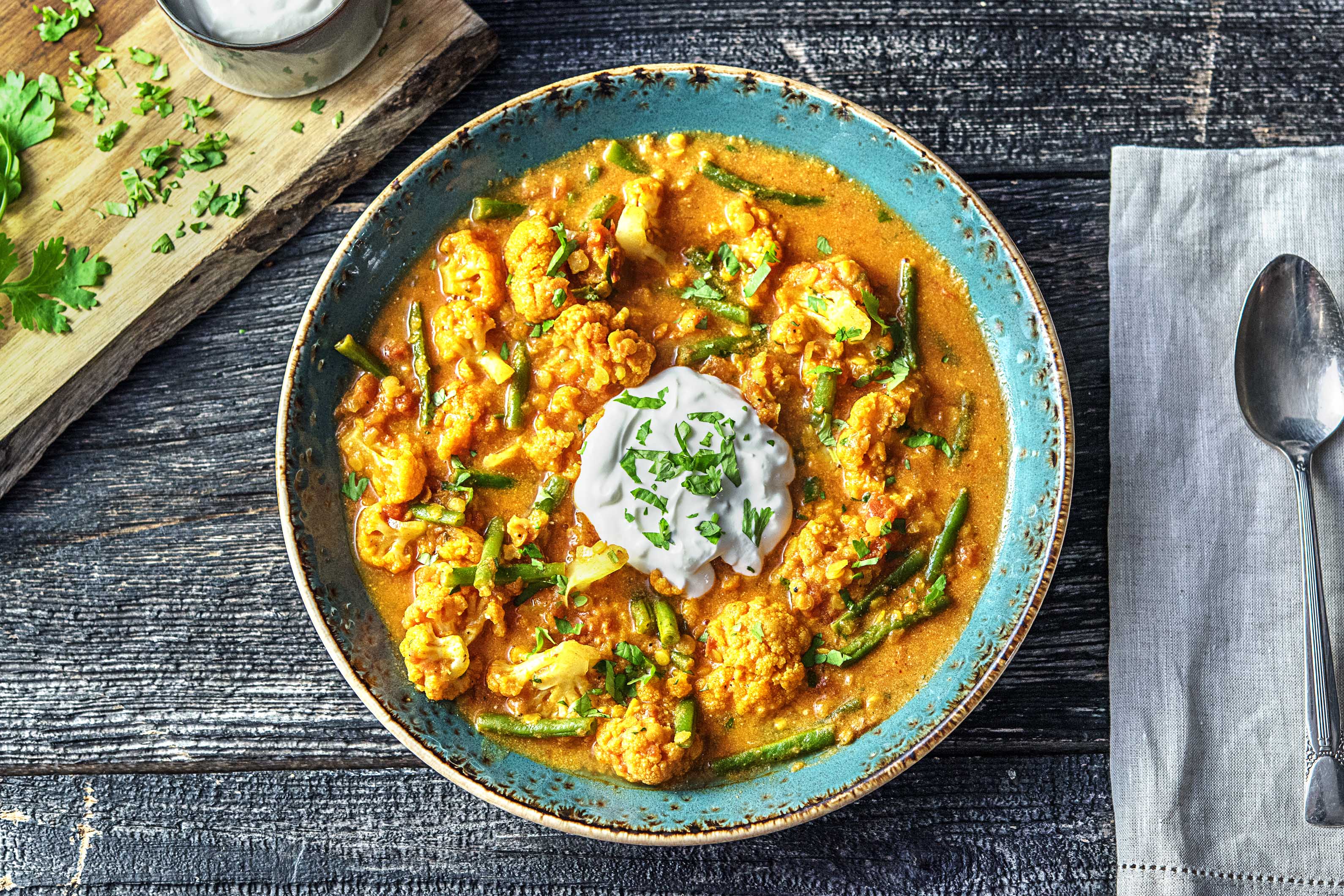 Cauliflower Dahl with Greek Yogurt Recipe | HelloFresh