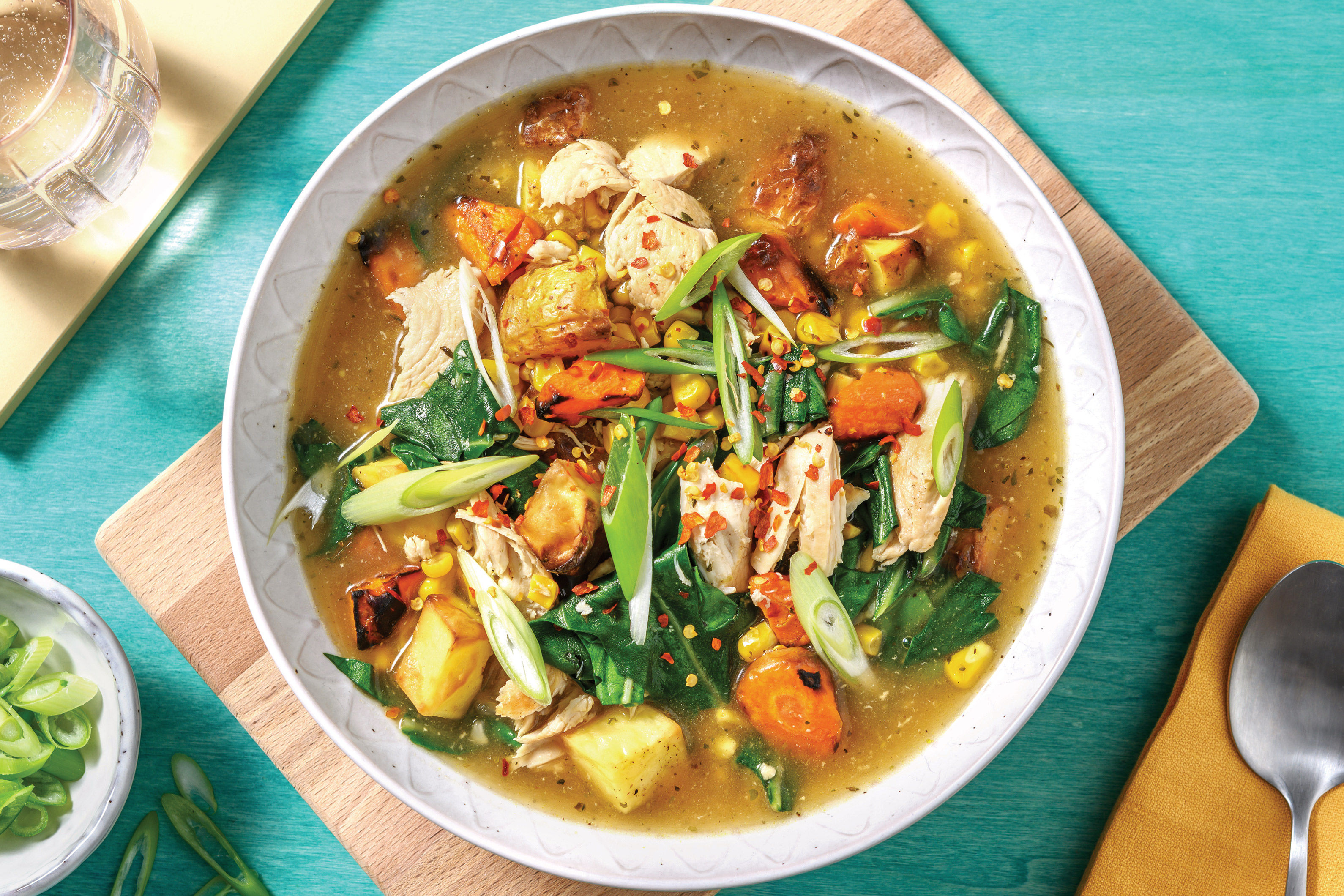 Shredded Chicken & Sweetcorn Soup Recipe HelloFresh