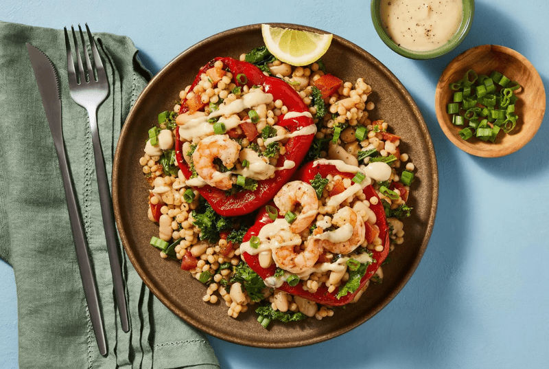 Chicken & Beans 'n' Greens Stuffed Peppers