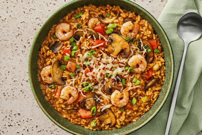 Shrimp & Sun-Dried Tomato Mushroom Risotto Recipe | HelloFresh