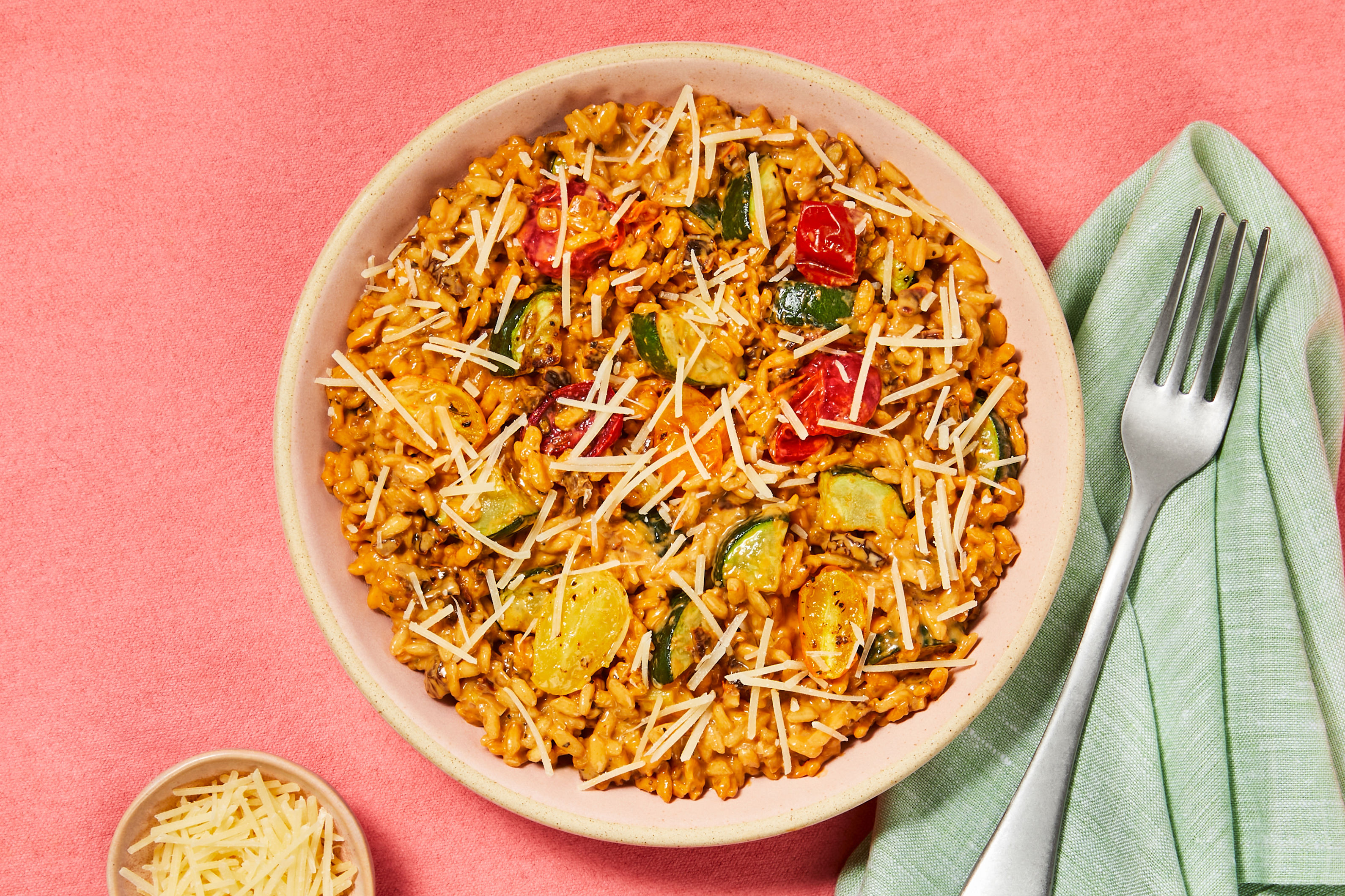 Zucchini & Sun Dried Tomato Risotto