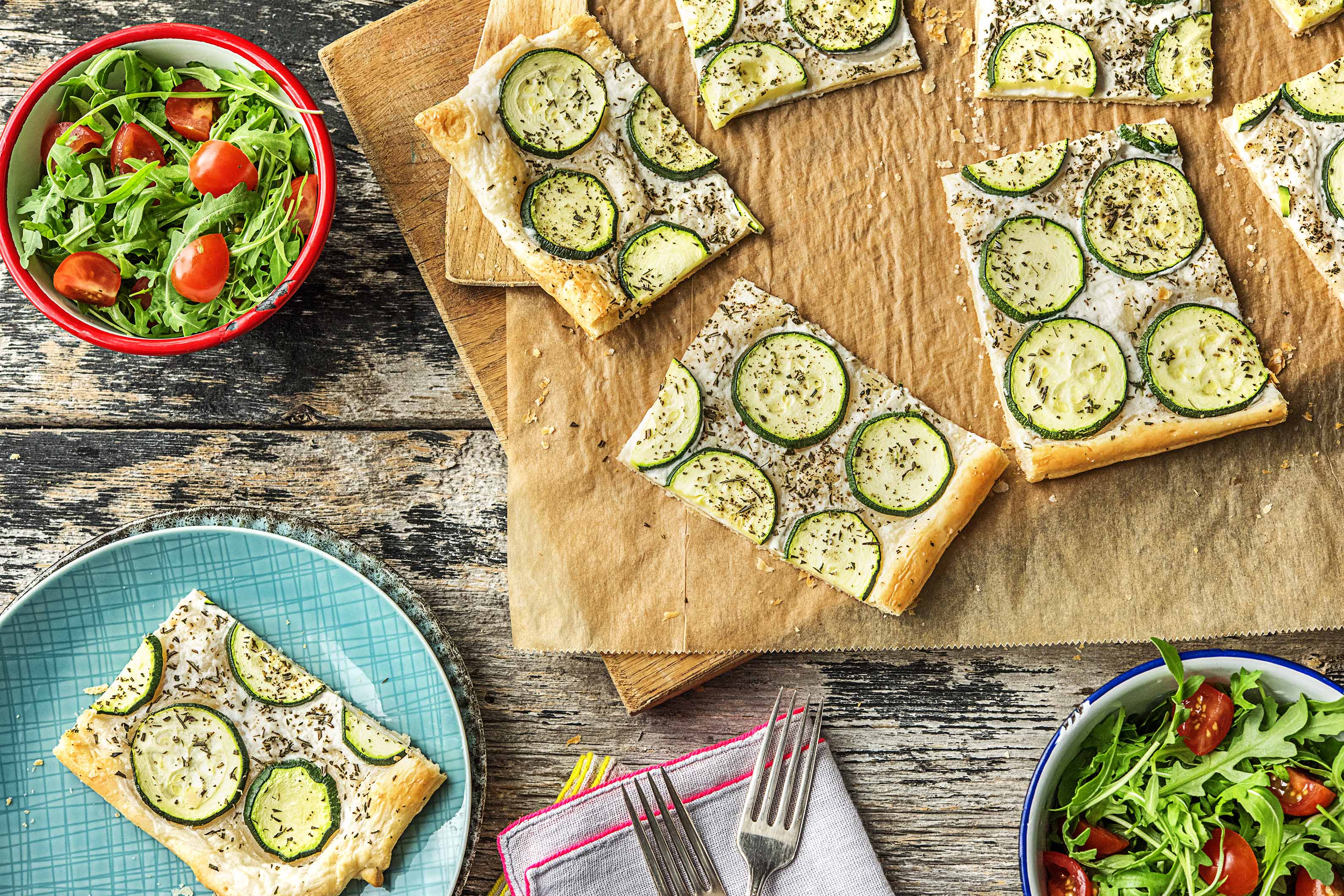 Herzhafte Zucchini-Tarte Rezept | HelloFresh