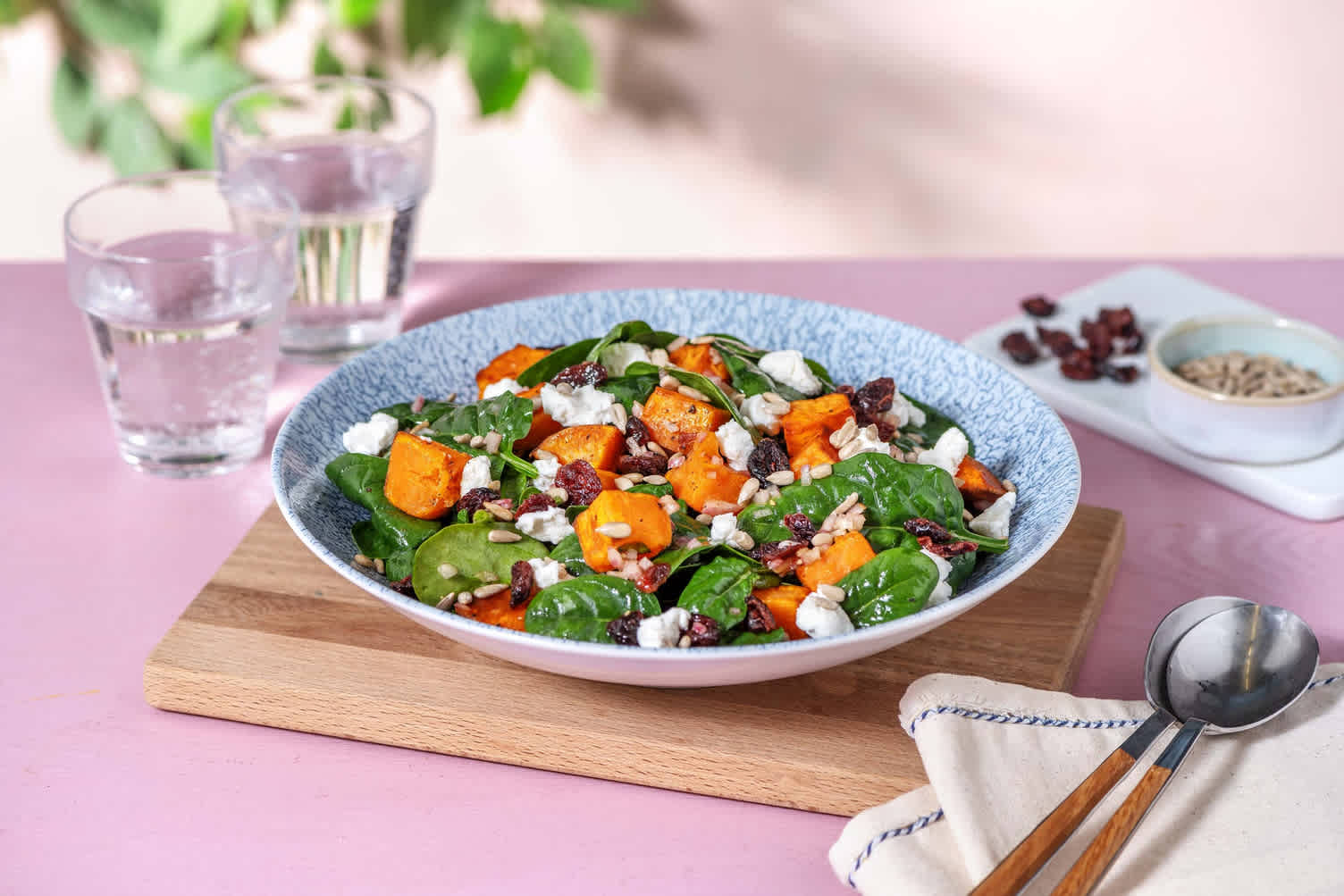Sweet Potato and Spinach Salad