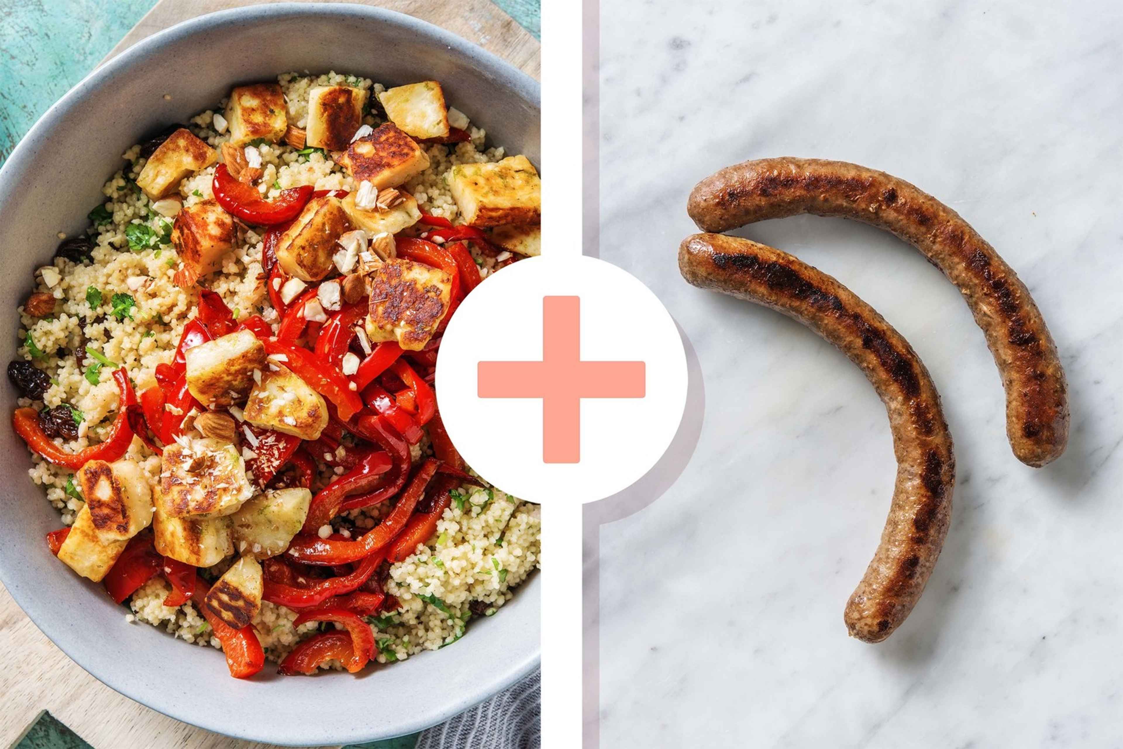 Veggie + protein Kruidige couscous met halloumi Recept HelloFresh