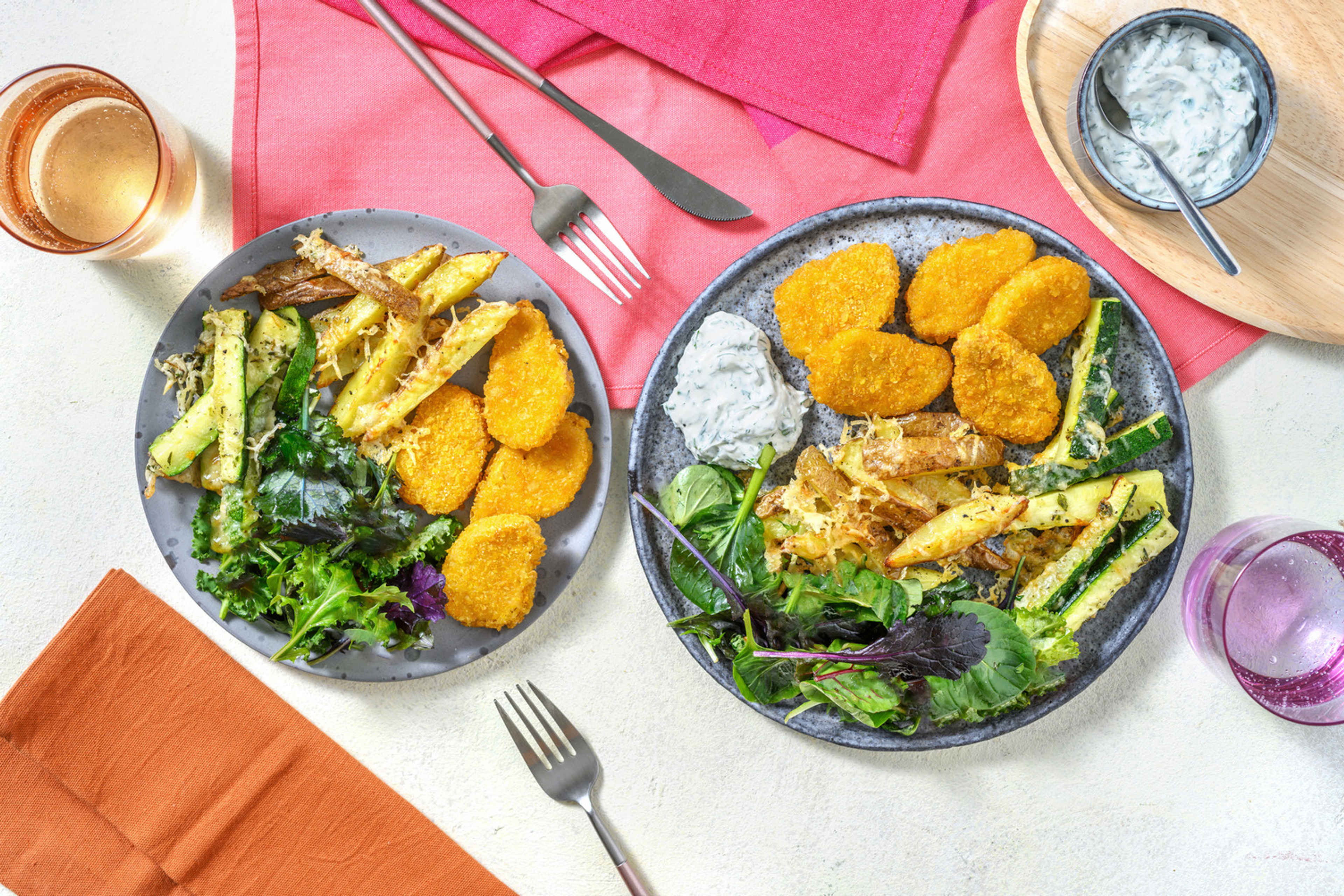 Nuggets de blé & sauce ranch maison Recette HelloFresh