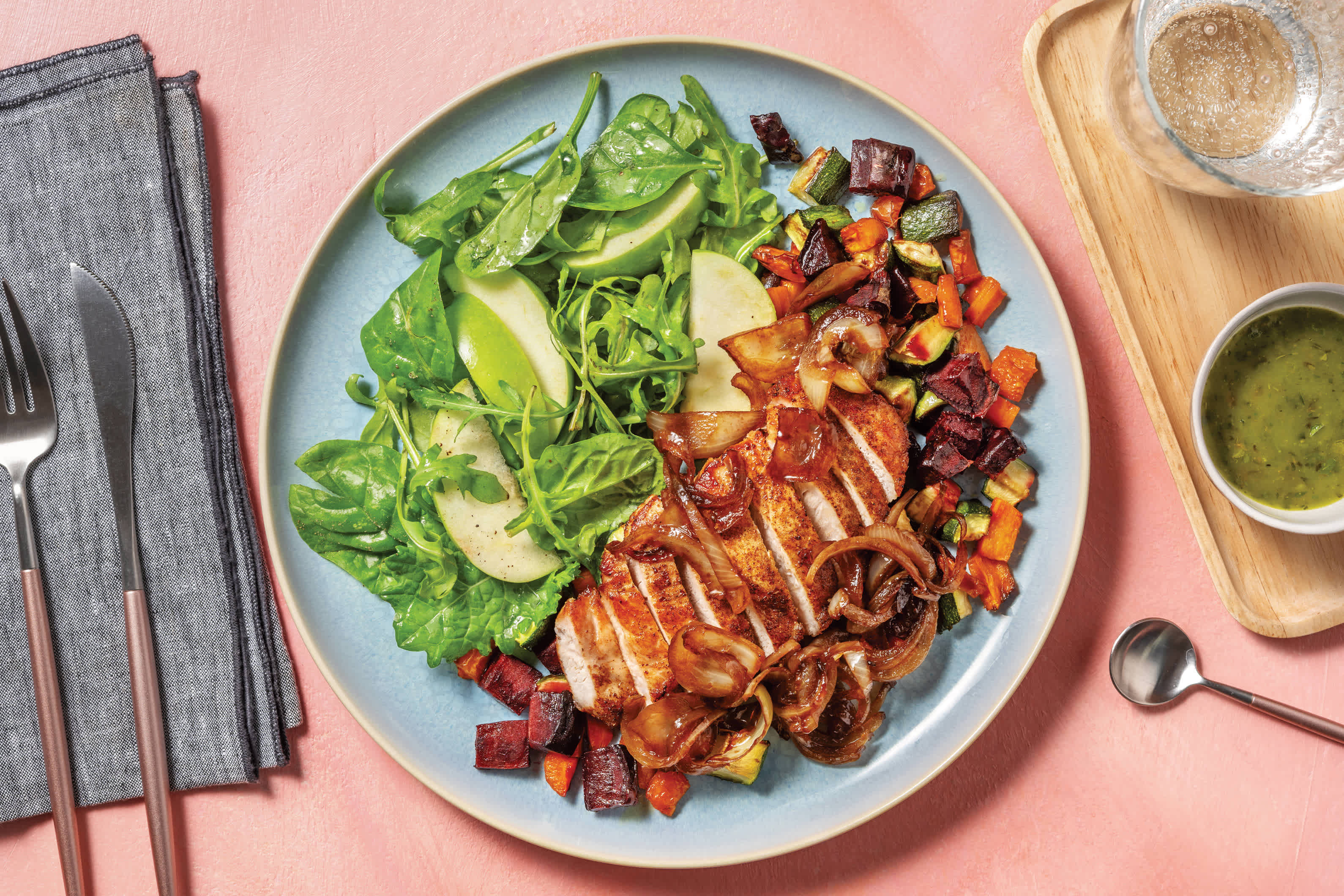 Seared Aussie Pork & Rainbow Veggies Recipe HelloFresh