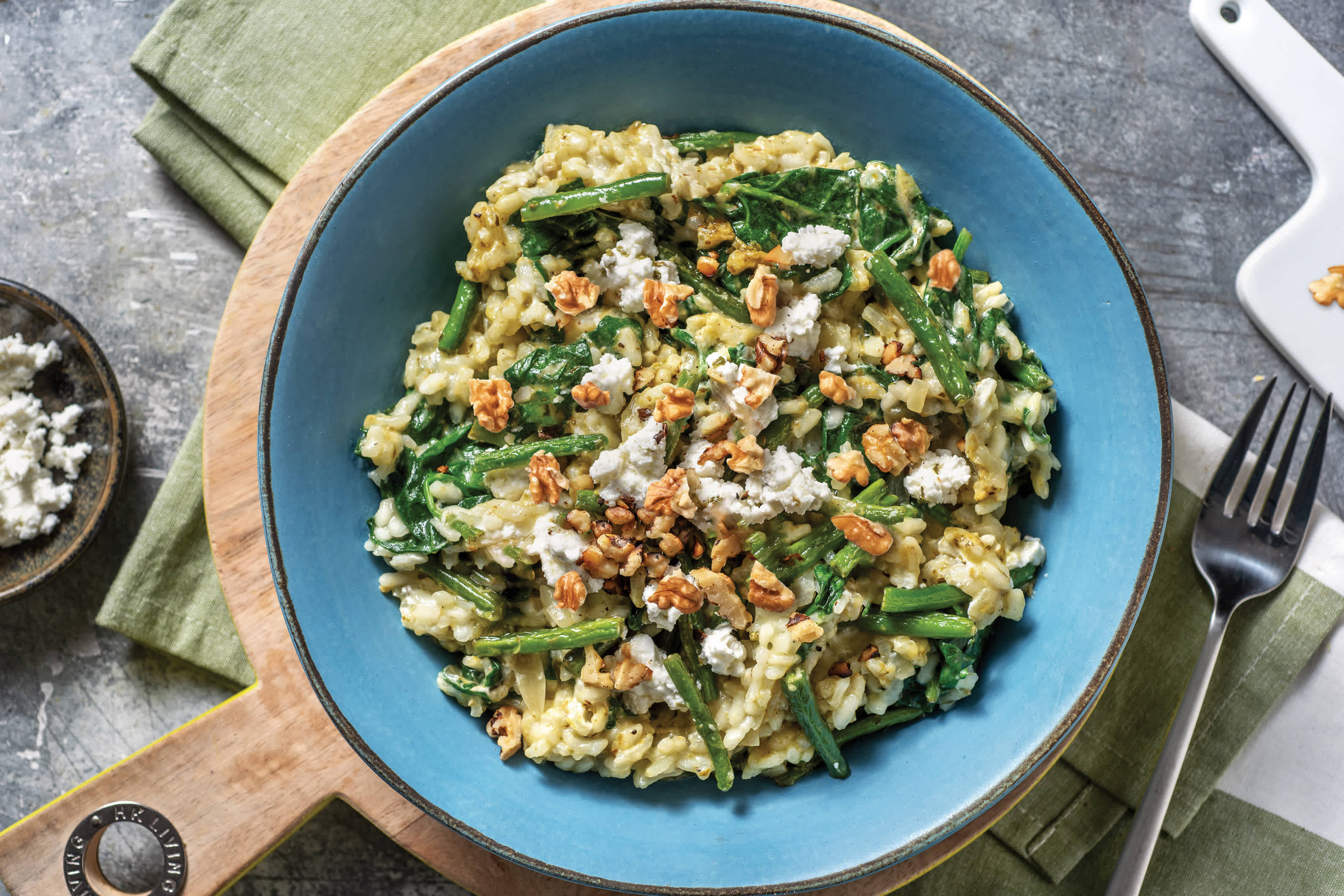 Basil Pesto Marinated Goat Cheese Risotto Recipe Hellofresh