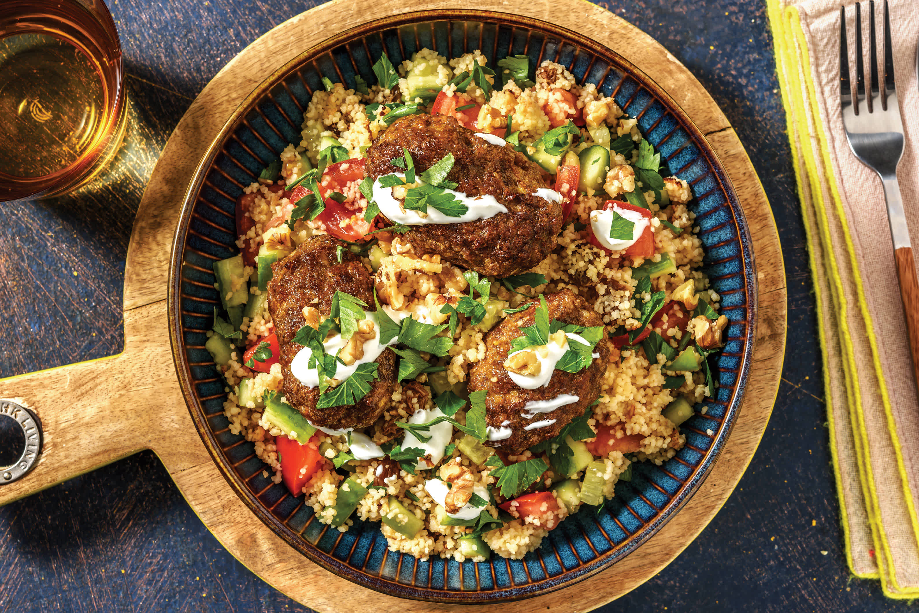 Beef Koftas & Couscous Tabbouleh Cook Now! Recipe HelloFresh