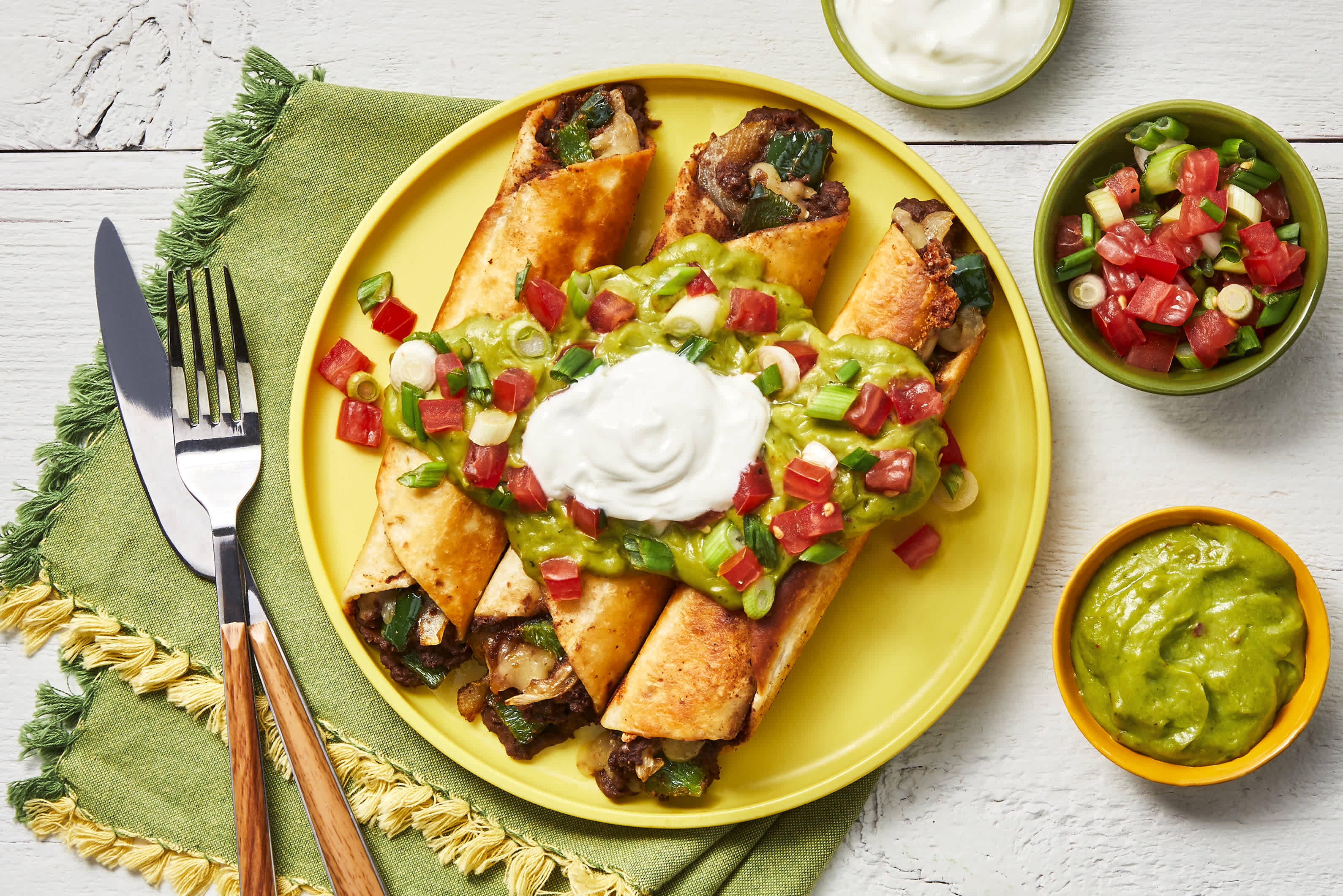 Black Bean & Poblano Flautas Recipe HelloFresh