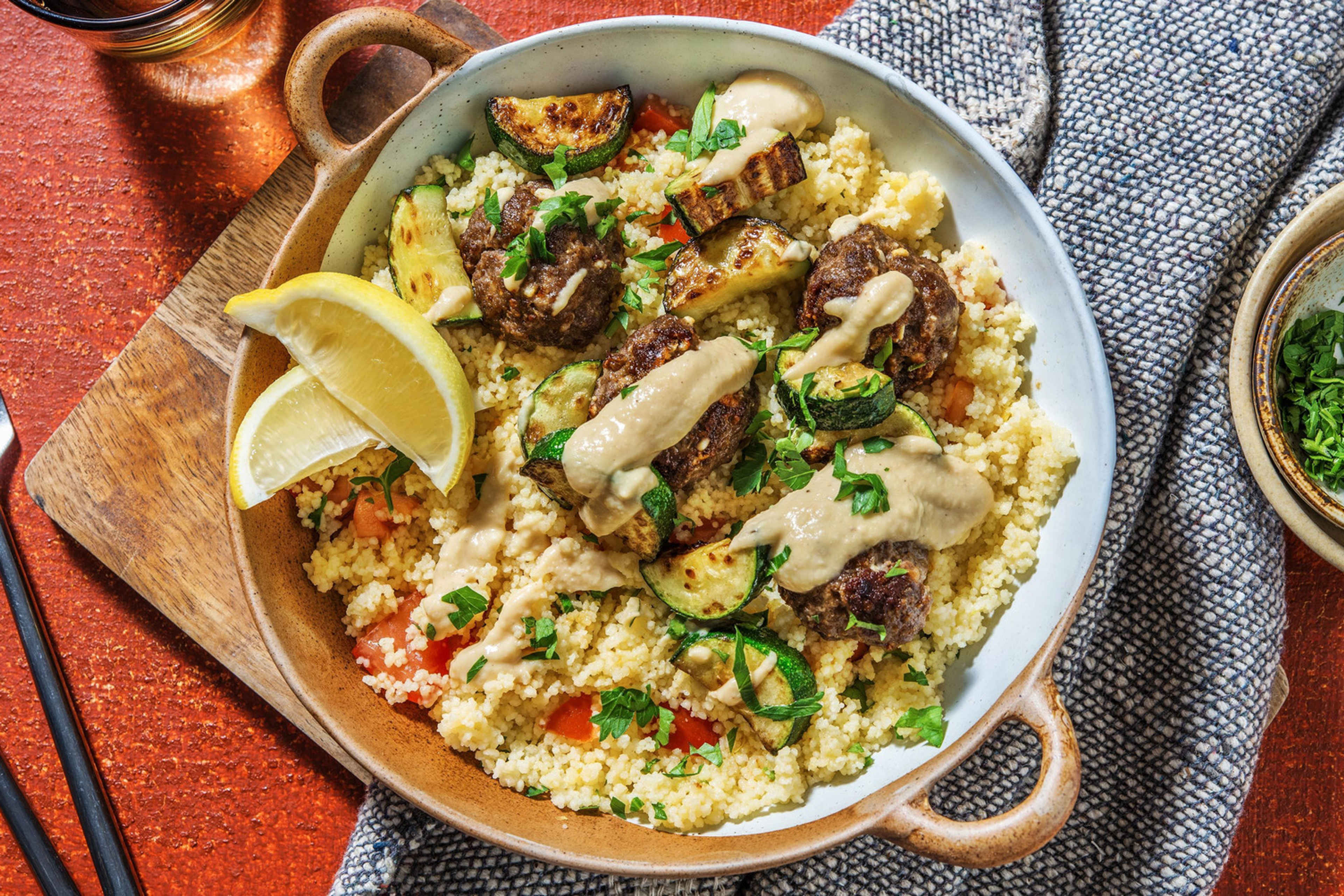 LebaneseInspired Beef and Feta Meatballs Recipe HelloFresh