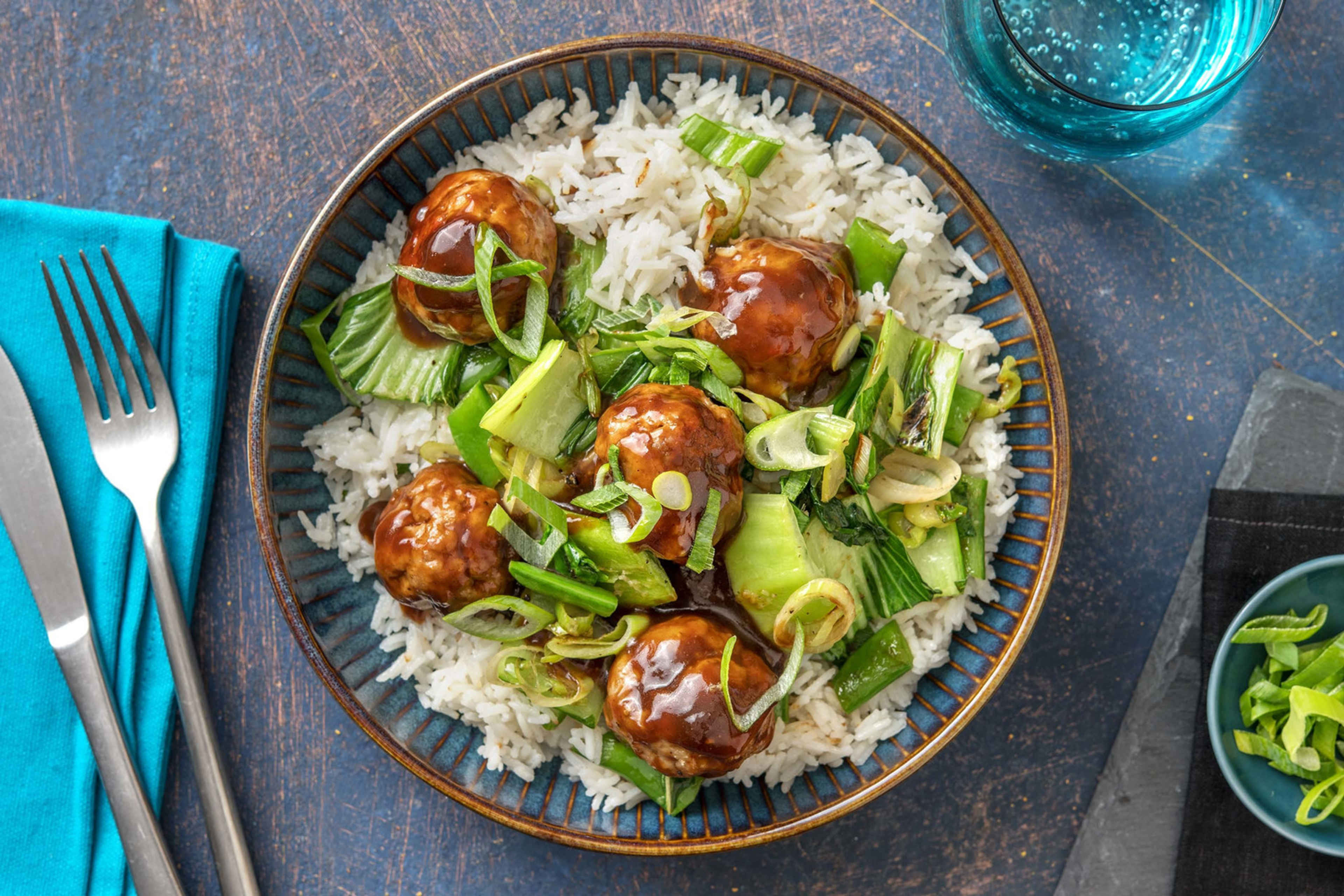 HoisinGlazed Pork Meatballs Recipe HelloFresh