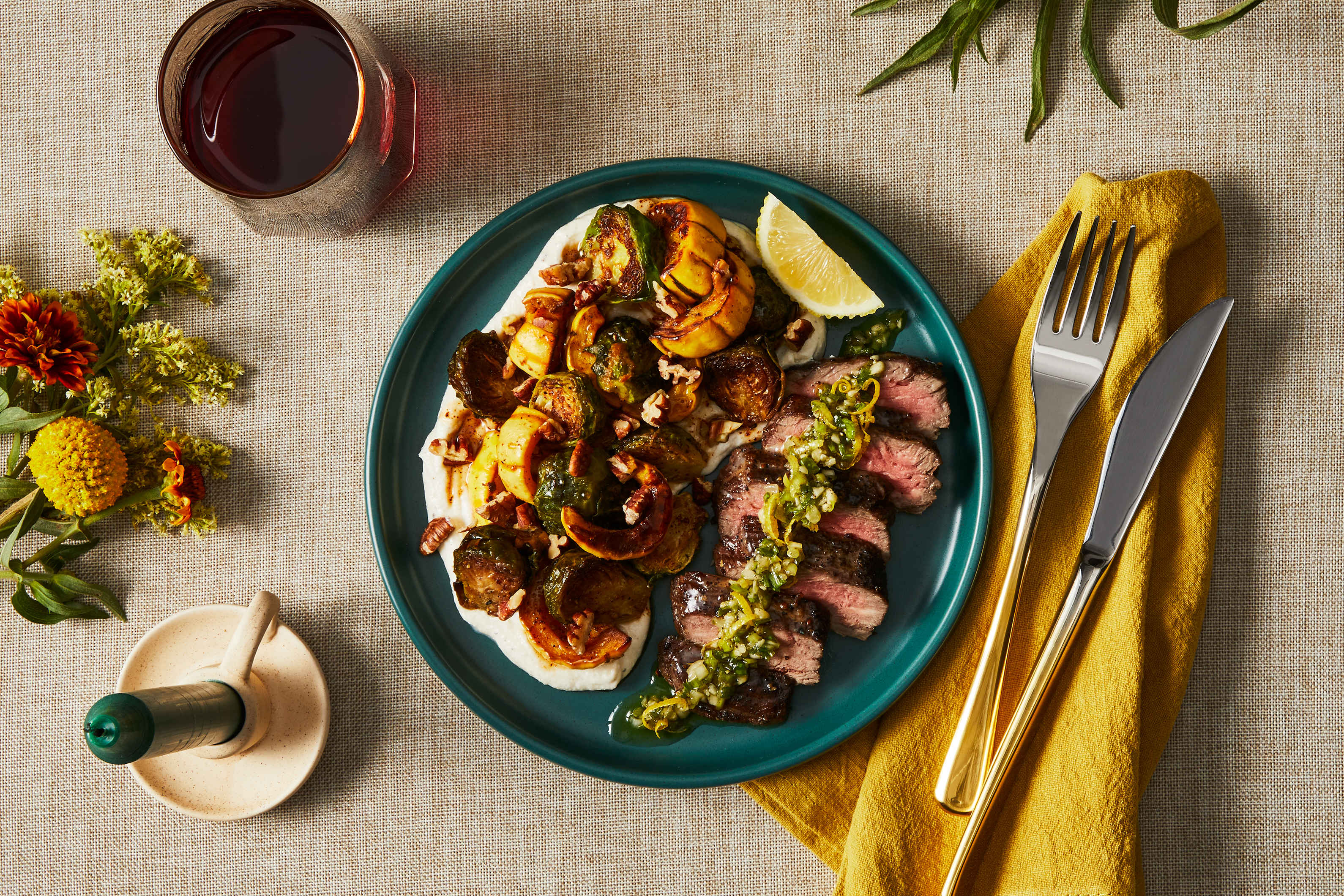 ButterBasted Steak & Scallion Gremolata Recipe HelloFresh