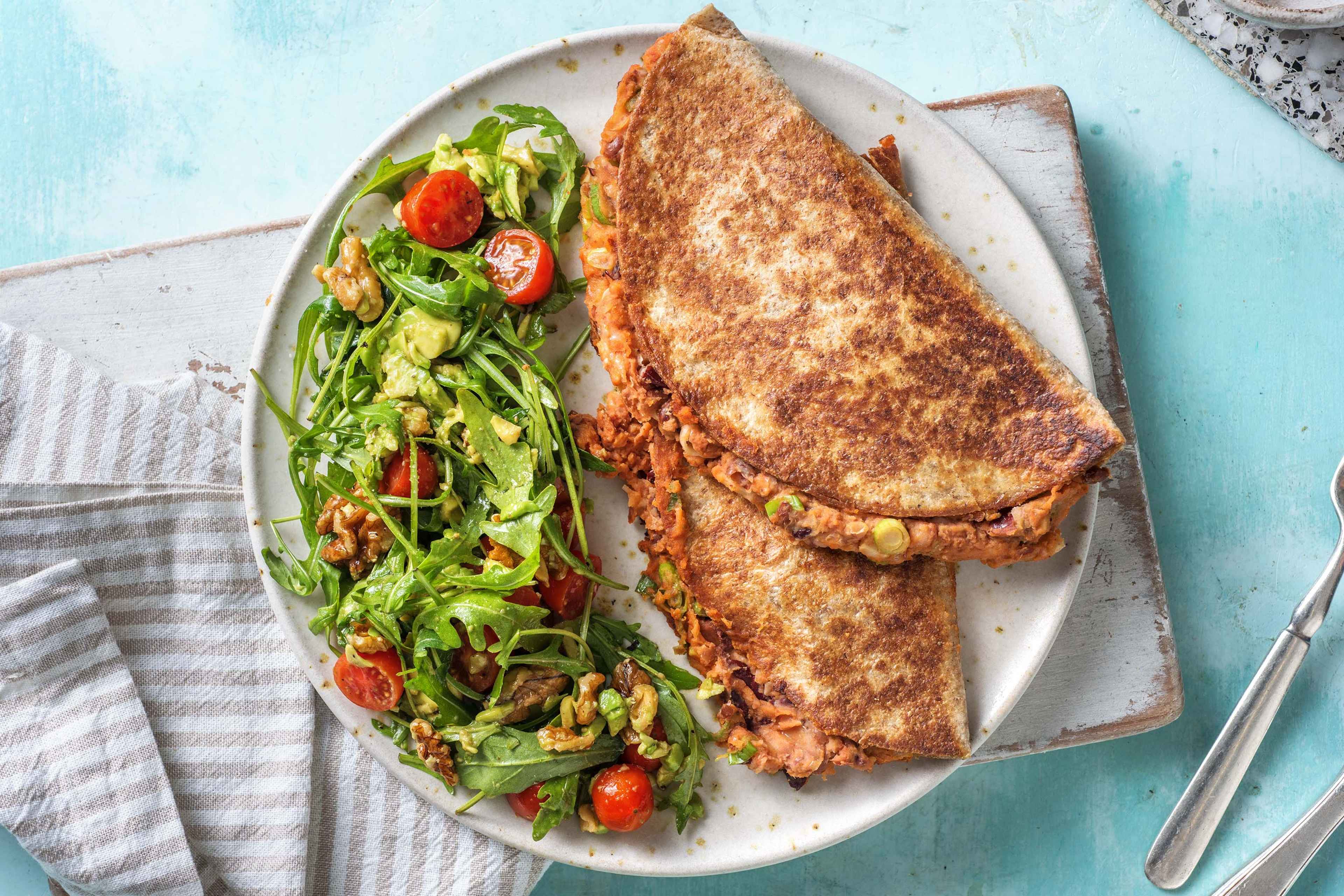 Cheesy Chipotle Bean Quesadillas Recipe HelloFresh
