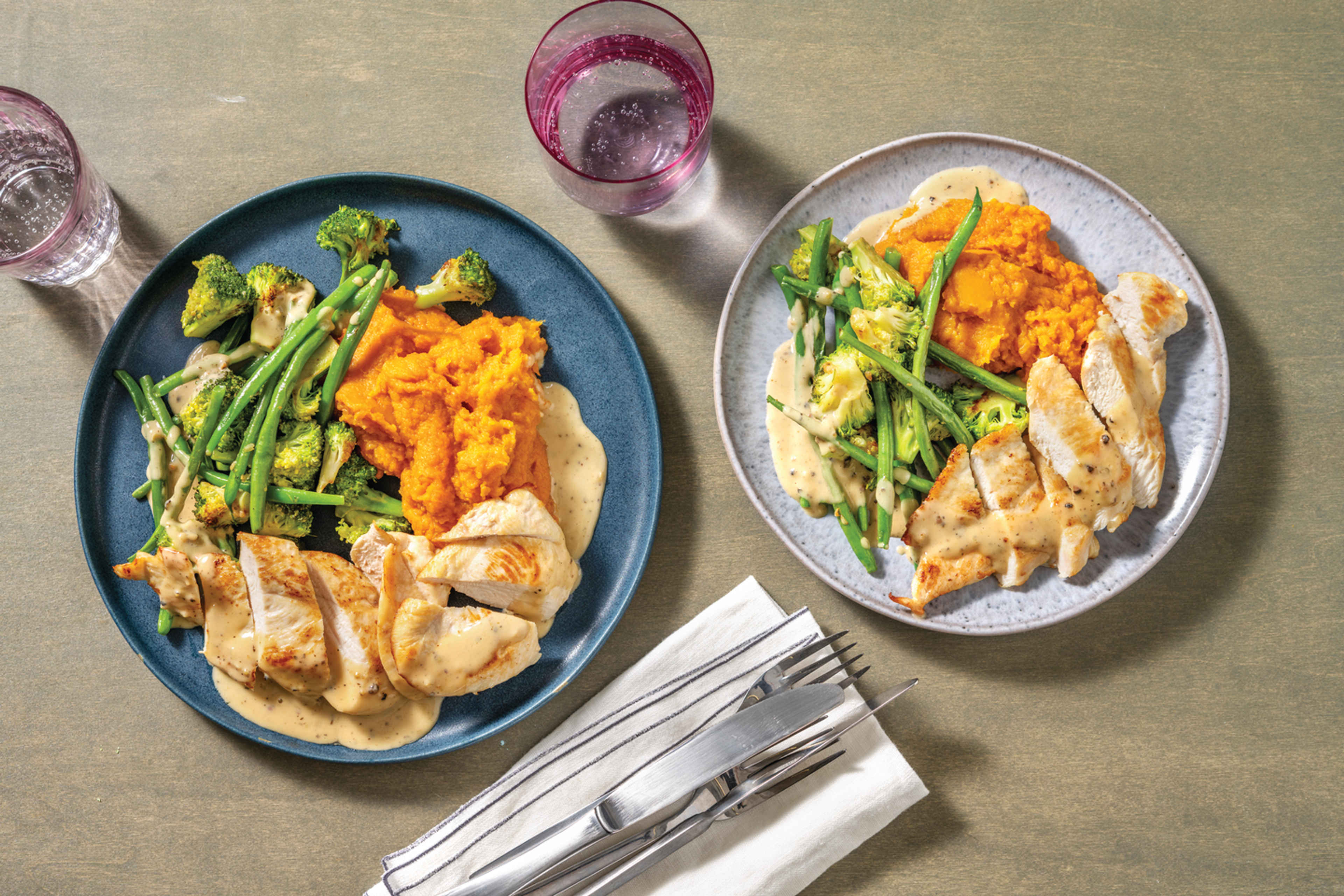 Chicken & Creamy Peppercorn Sauce Recipe HelloFresh