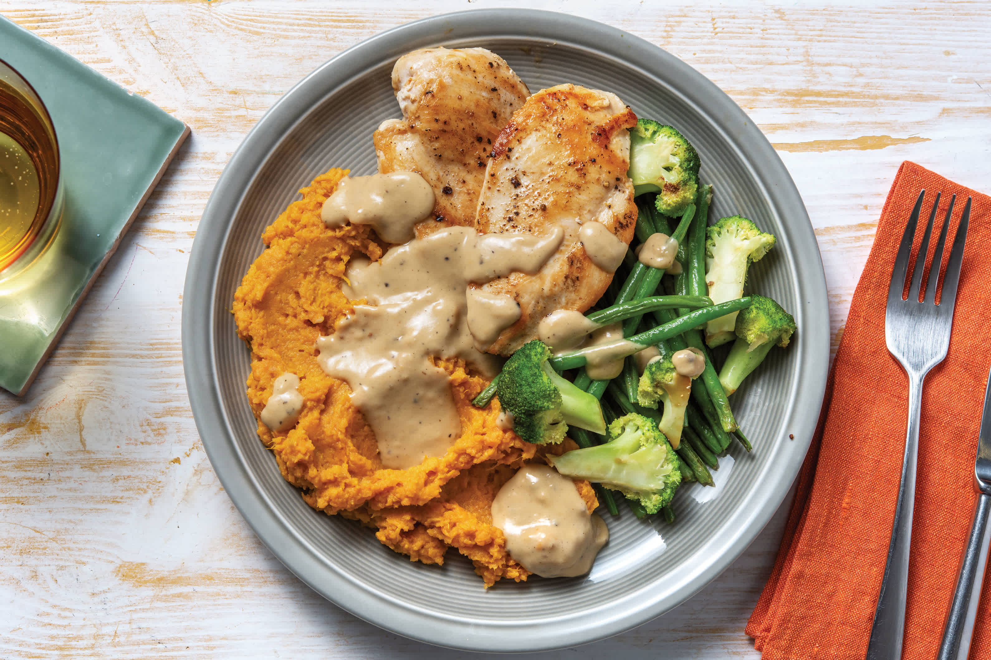 Chicken & Creamy Peppercorn Sauce Recipe HelloFresh