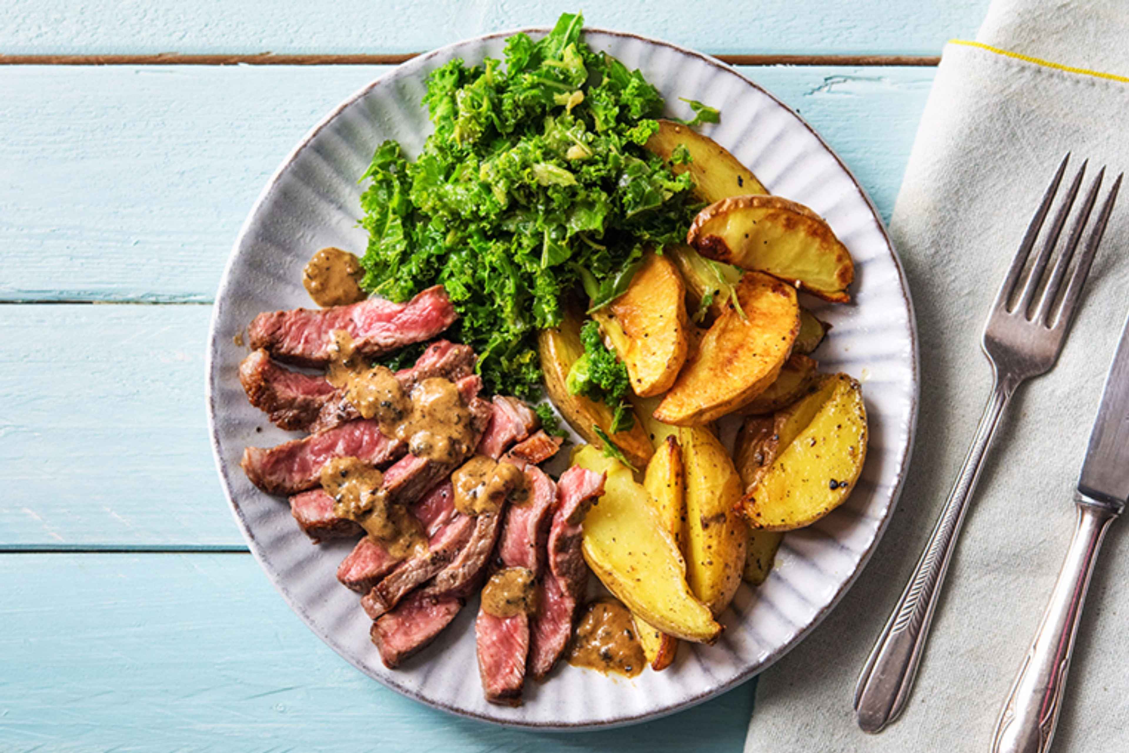 Crushed Peppercorn Steak Recipe HelloFresh