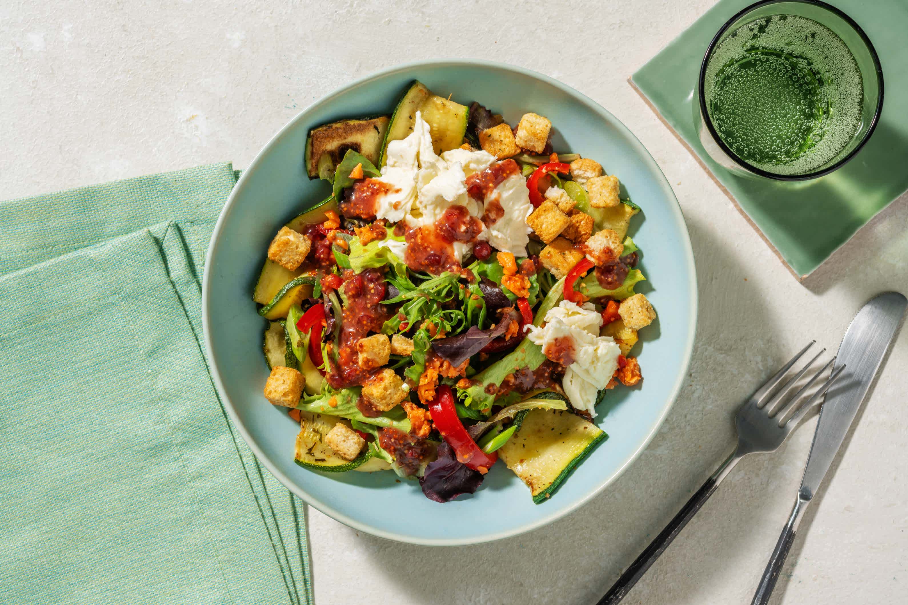 Insalata di Zucchetti! mit Büffelmozzarella