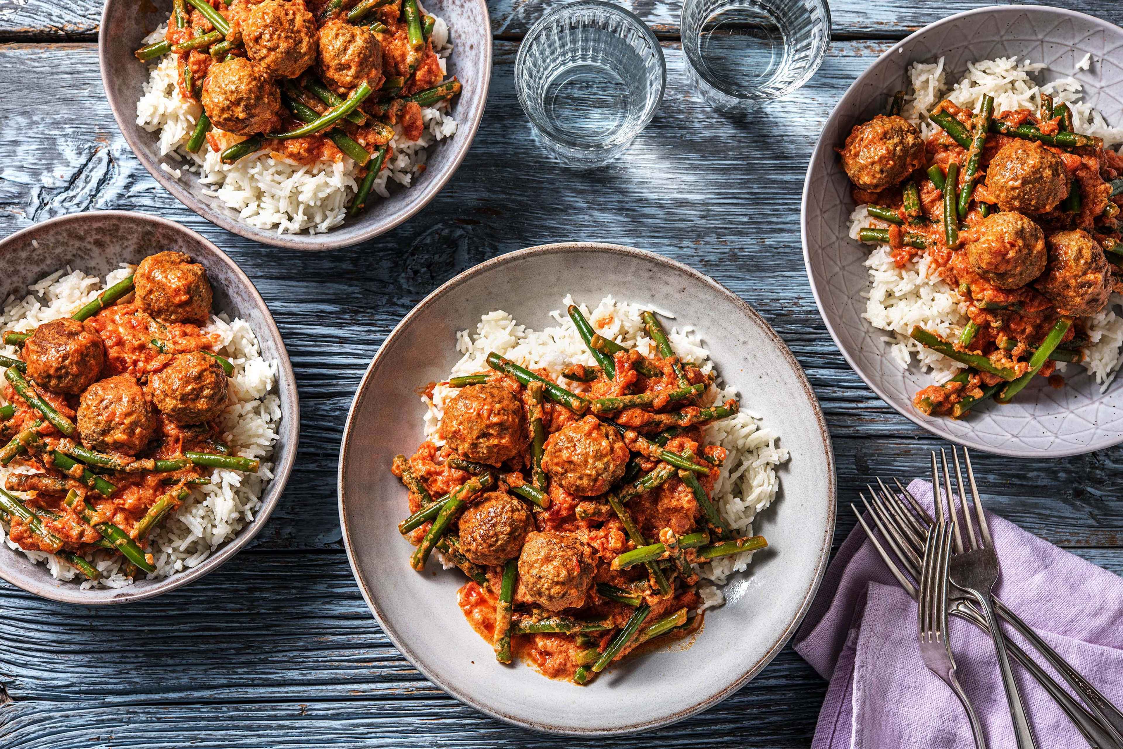 Lamb Meatball Curry with Sugar Snaps Recipe HelloFresh