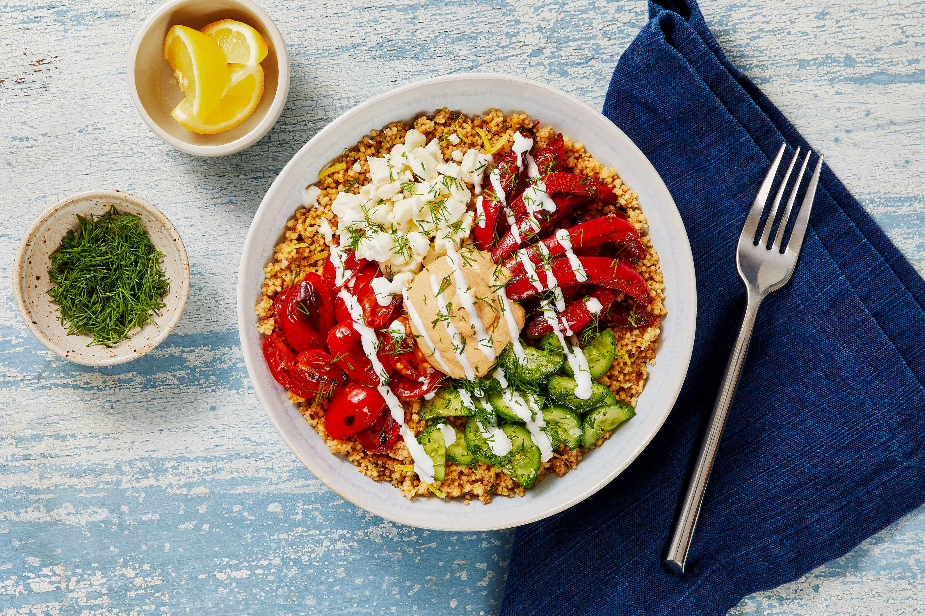 Mediterranean Hummus & Couscous Bowls Recipe HelloFresh
