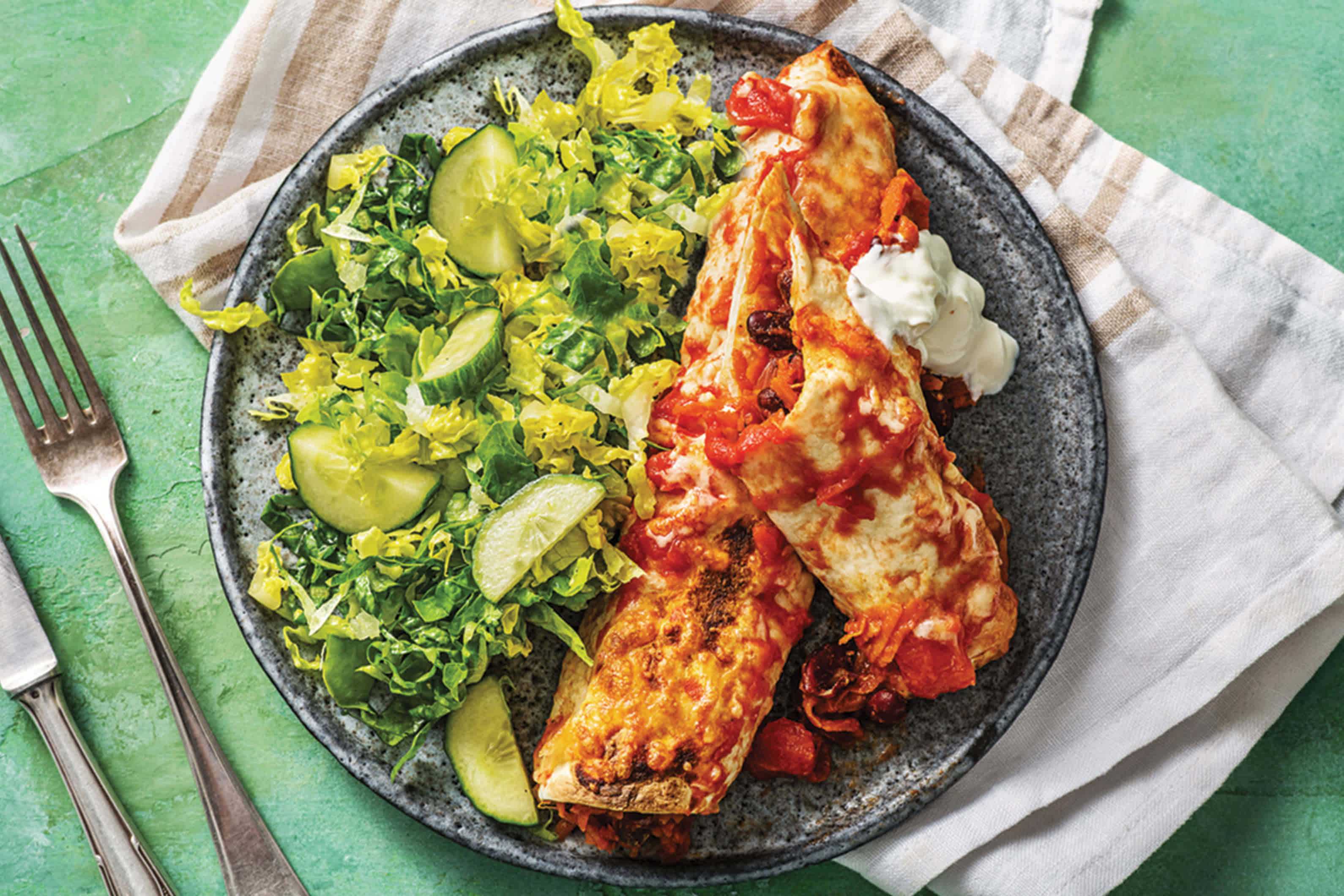 American Veggie & Bean Enchiladas Cook Now! Recipe HelloFresh