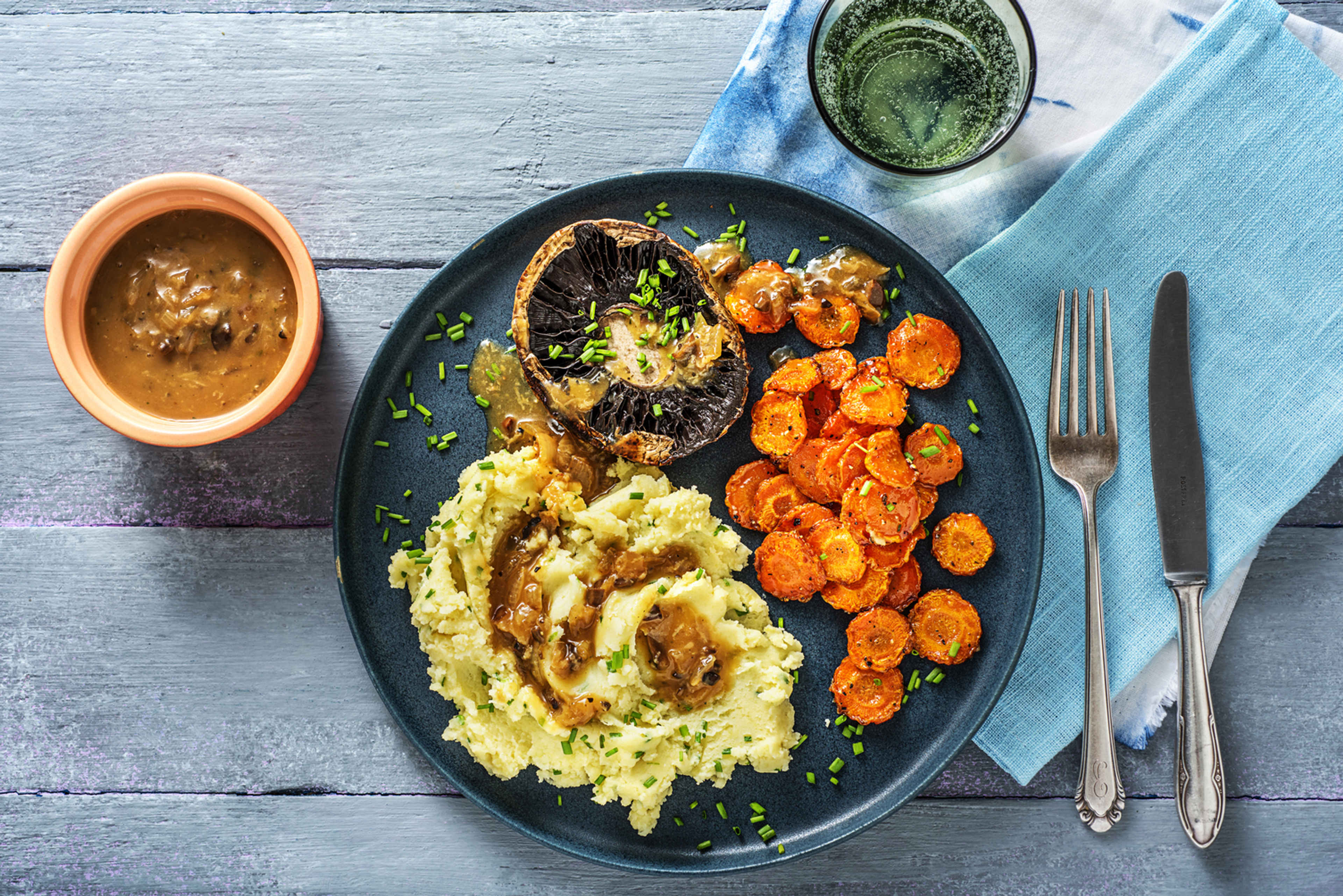 OvenBaked Portobellos and Chive Mashed Potatoes Recipe HelloFresh