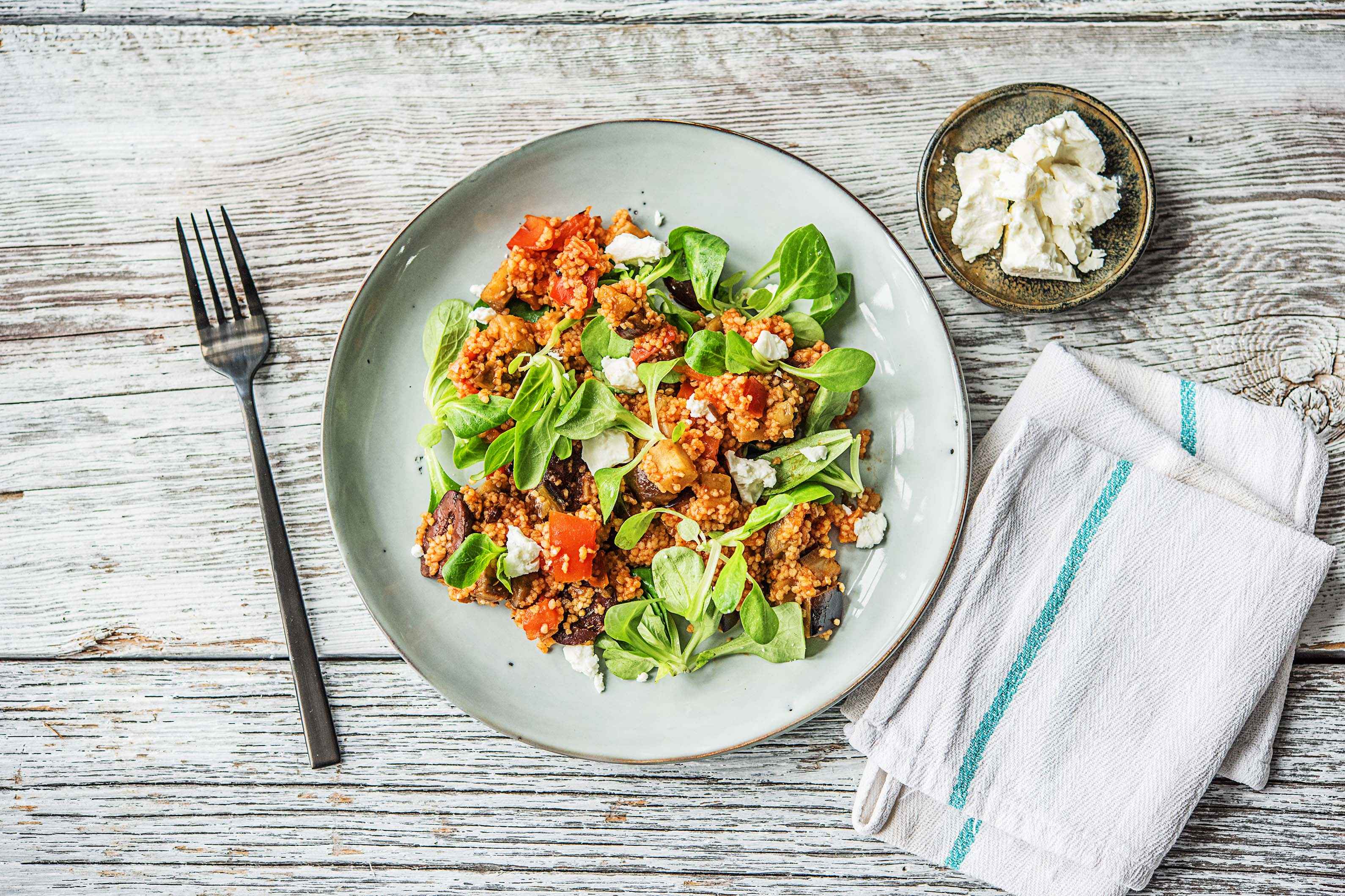 Couscous piquant à la harissa et à la feta Recette HelloFresh