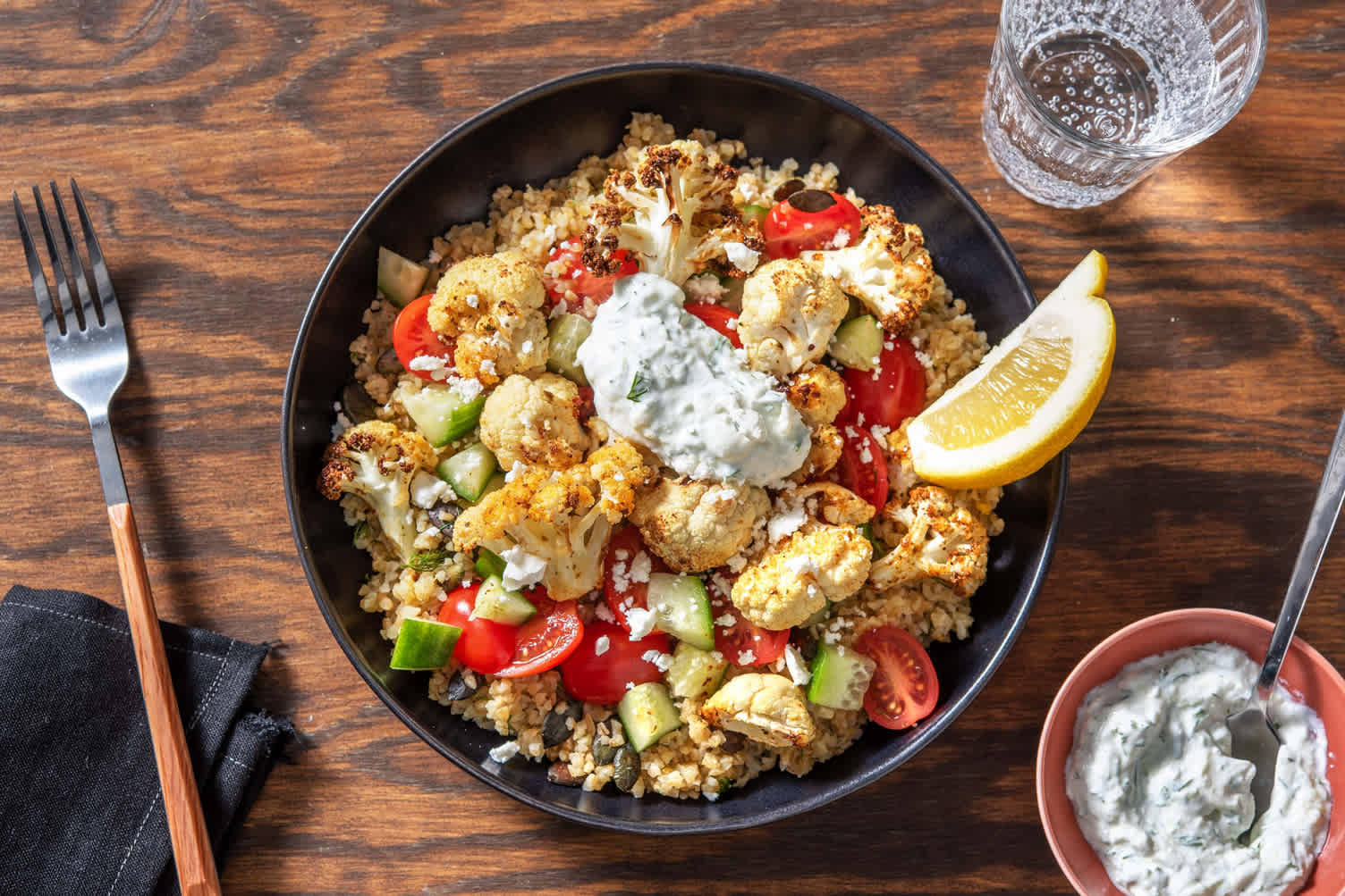 Greek Roasted Cauliflower and Bulgur Pilaf Recipe | HelloFresh