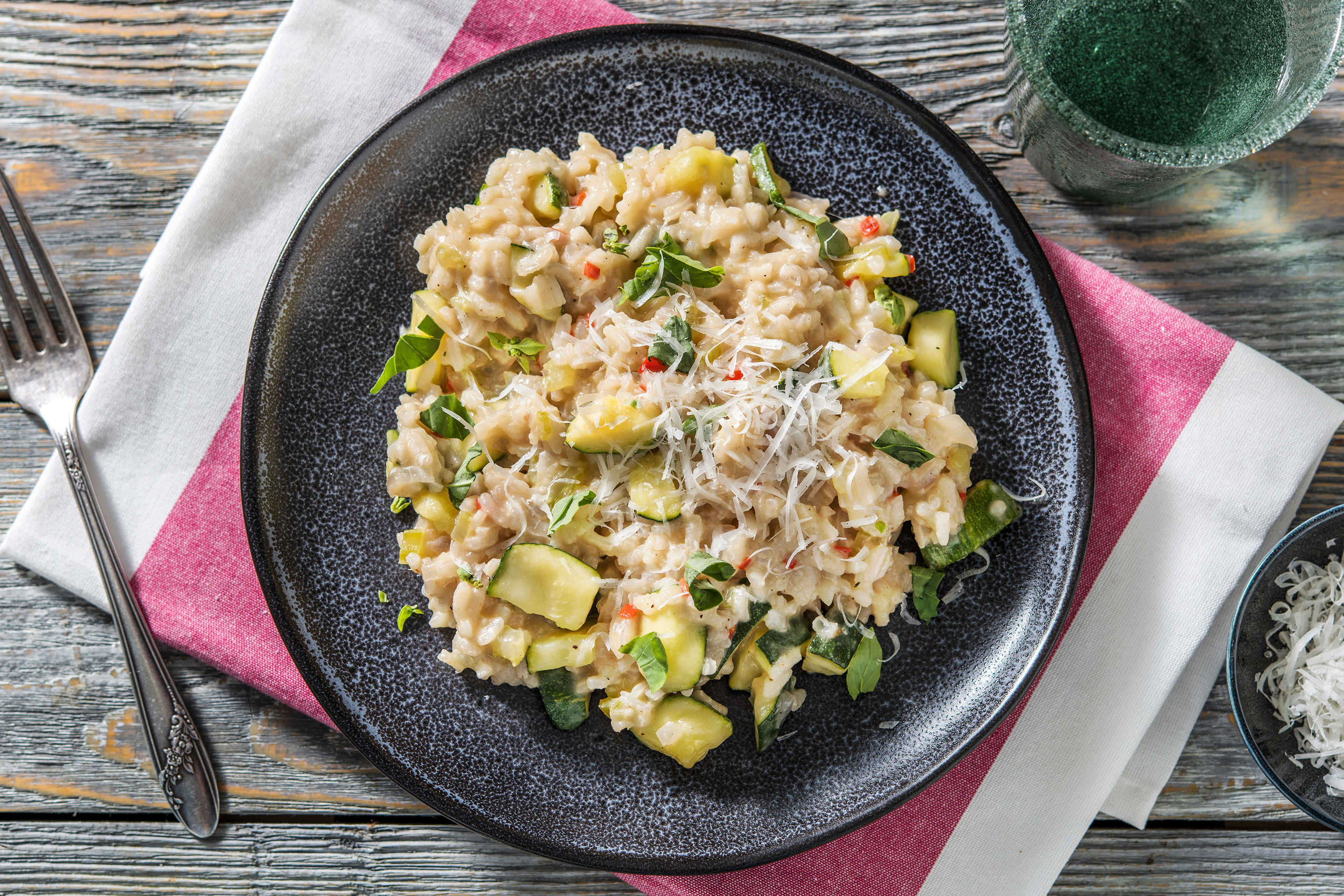 Risotto met courgette en buffelmozzarella Recept HelloFresh