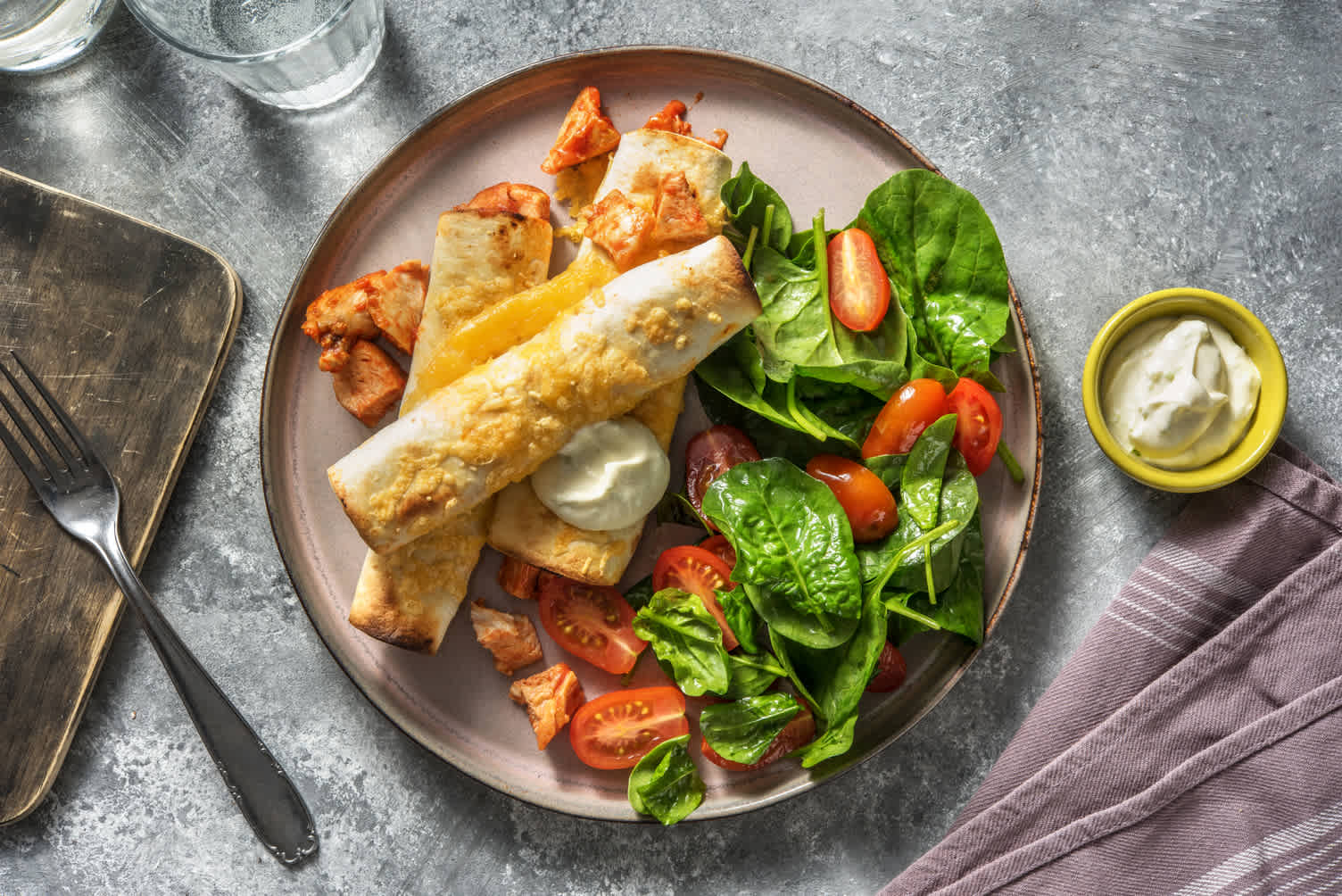 Roasted Chicken and Cheese Flautas Recipe HelloFresh