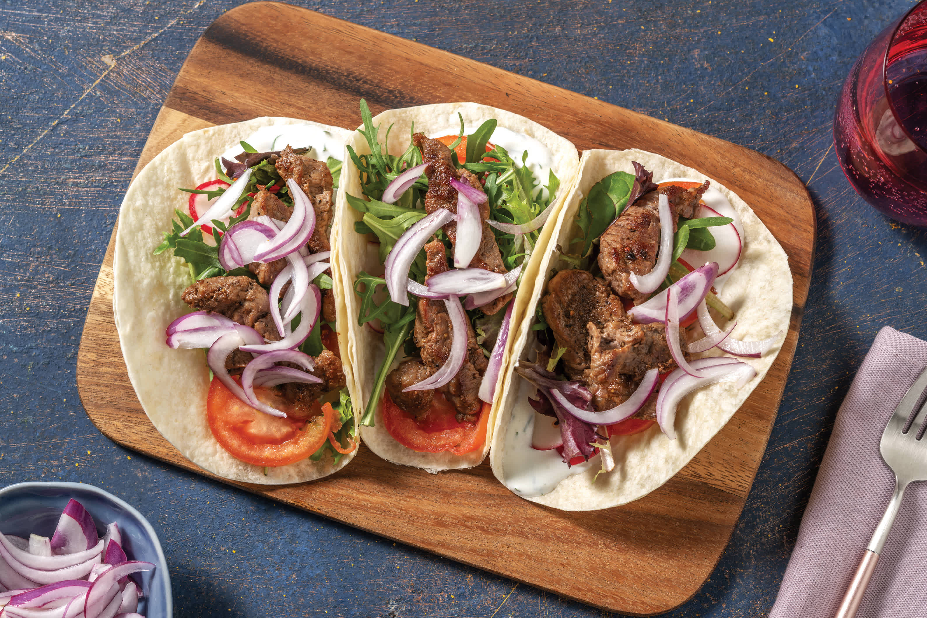 Quick Shawarma Beef Tacos Recipe | HelloFresh