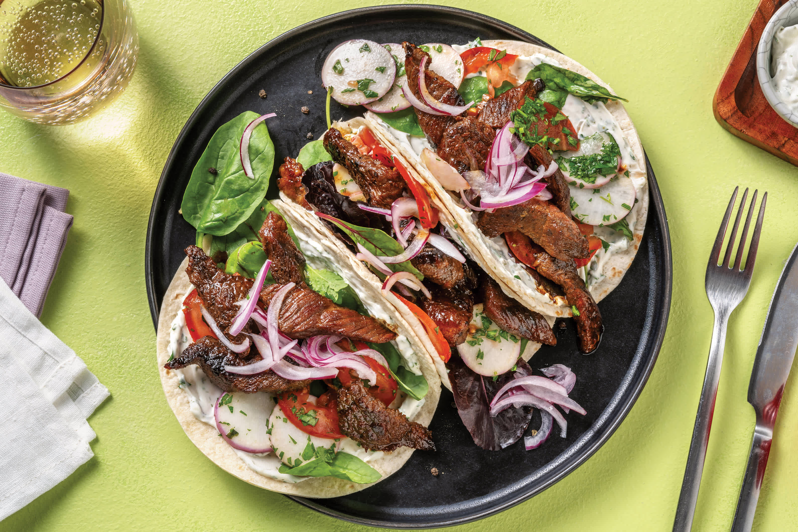 Quick Shawarma Beef Tacos & Pickled Onion Recipe | HelloFresh