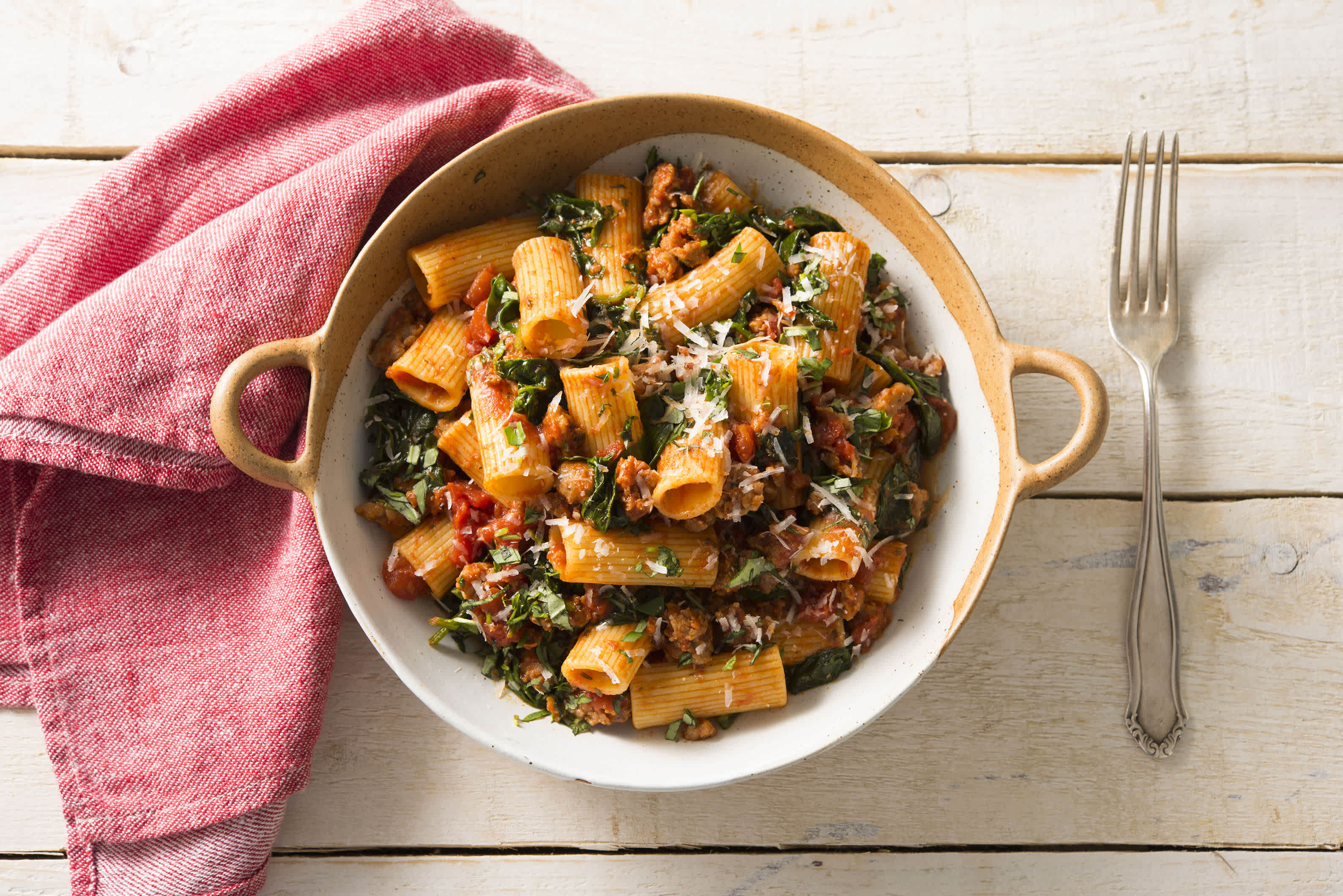 Sausage Rigatoni With Spinach Recipe | HelloFresh