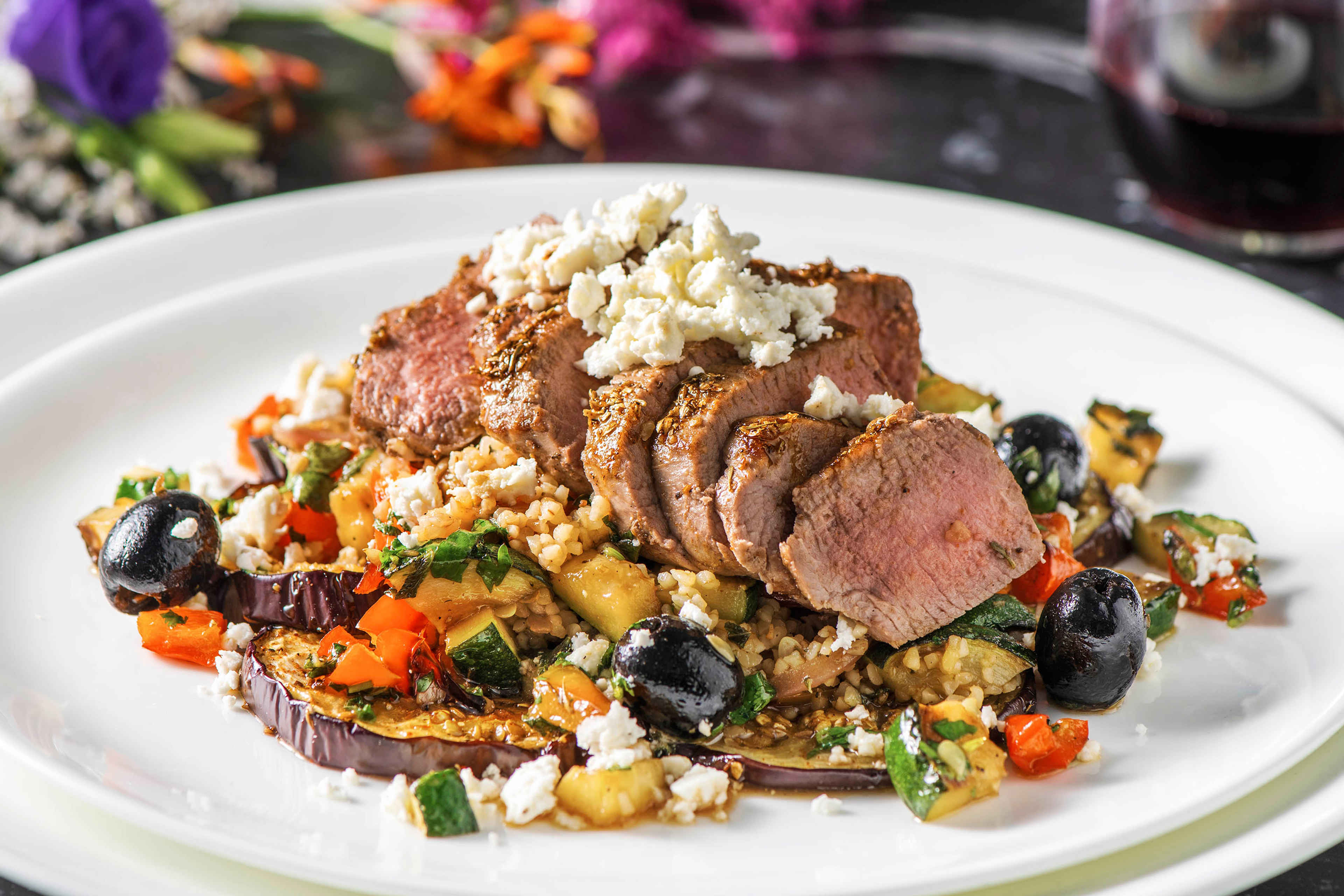 Lamb Loin with Bulgur, Feta and Salsa Recipe HelloFresh