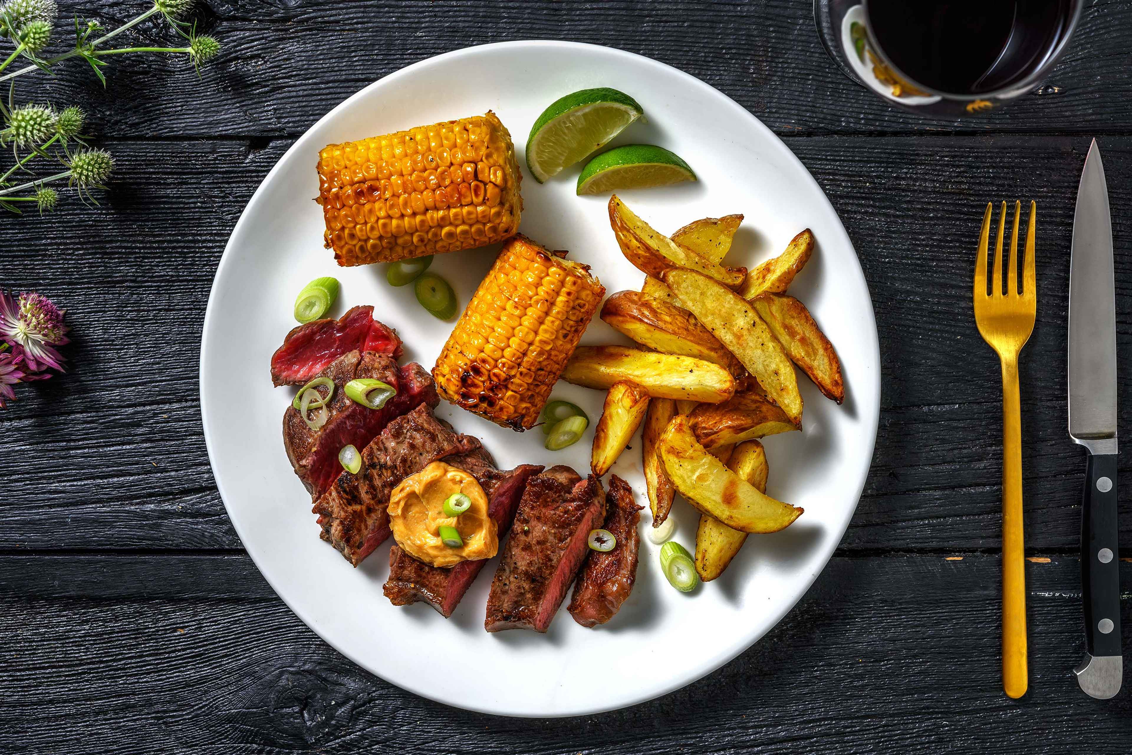 Steak and Miso Lime Butter Recipe HelloFresh