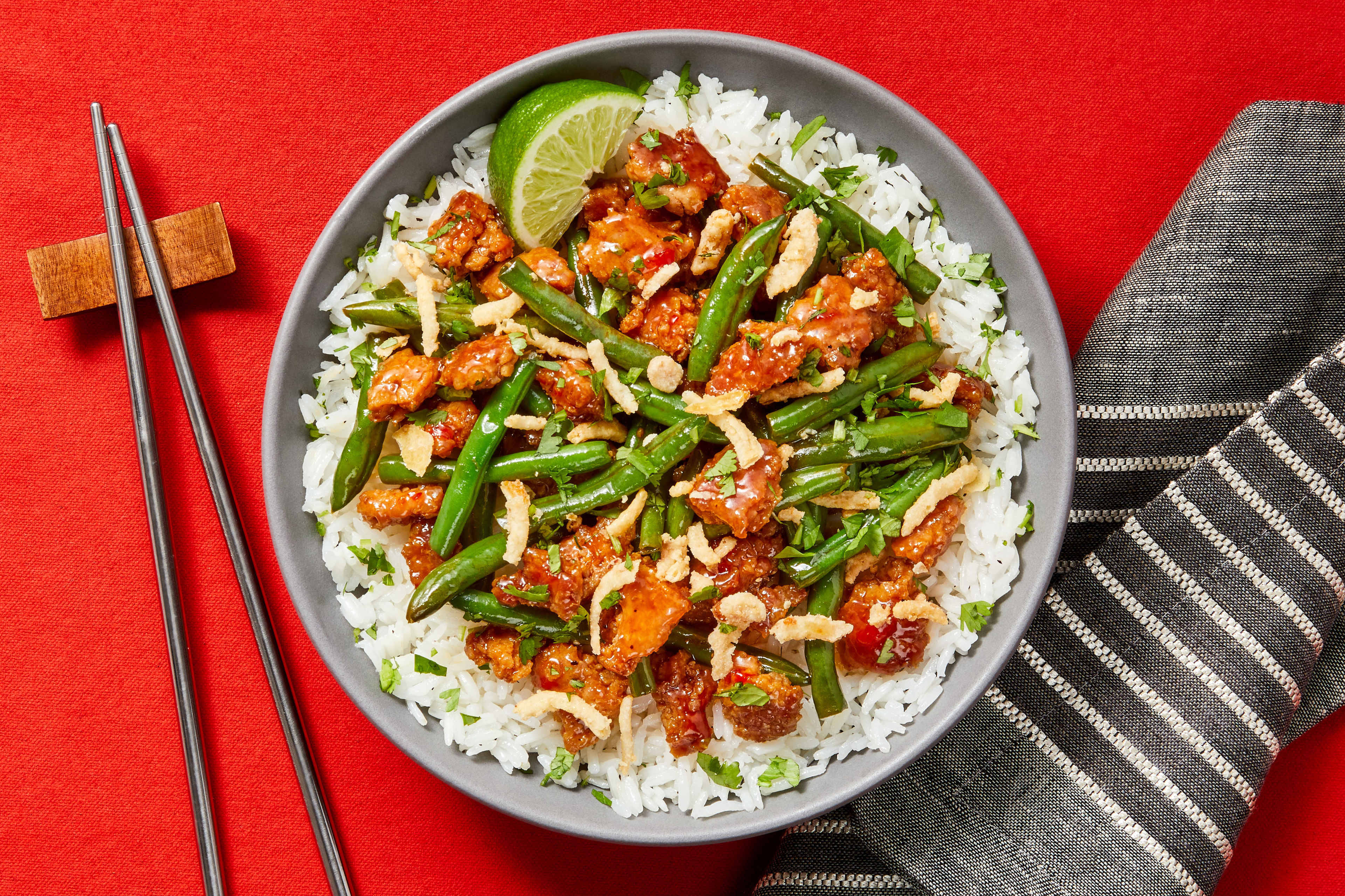 Sweet Chili Pork & Green Bean Bowls Recipe HelloFresh